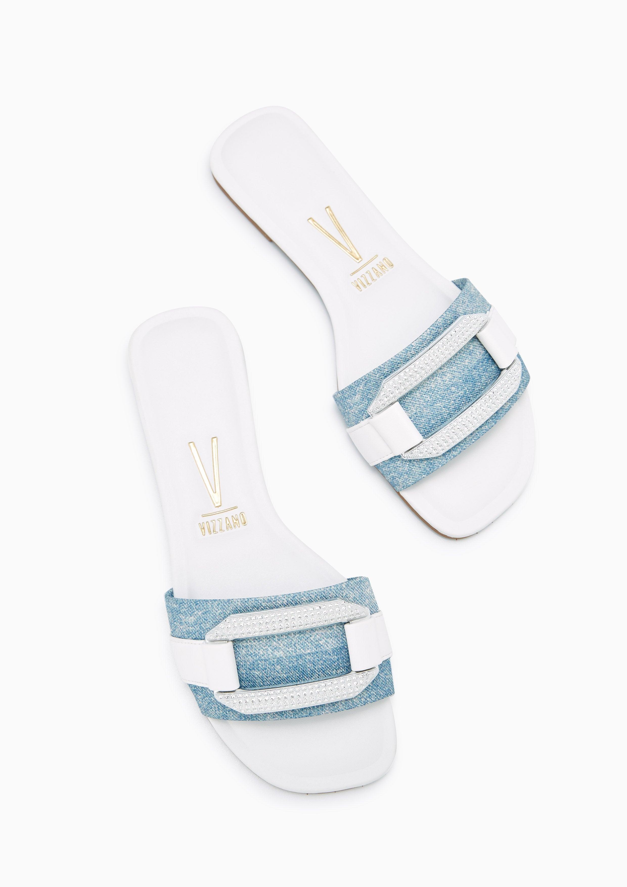 Boss Flat Sandals Blue - Lyn TH