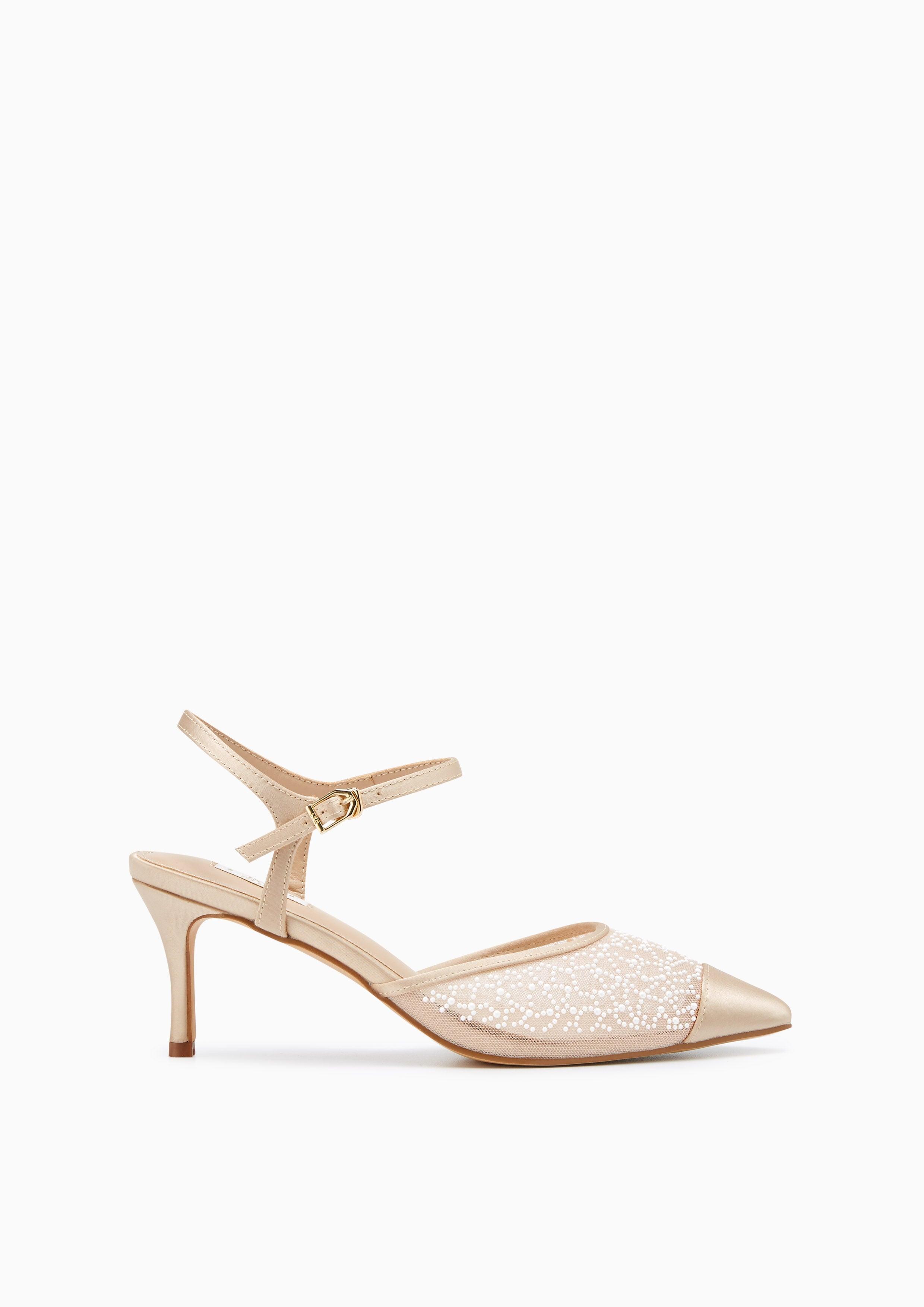 Bridemaids High Heel Slingbacks Beige - Lyn TH