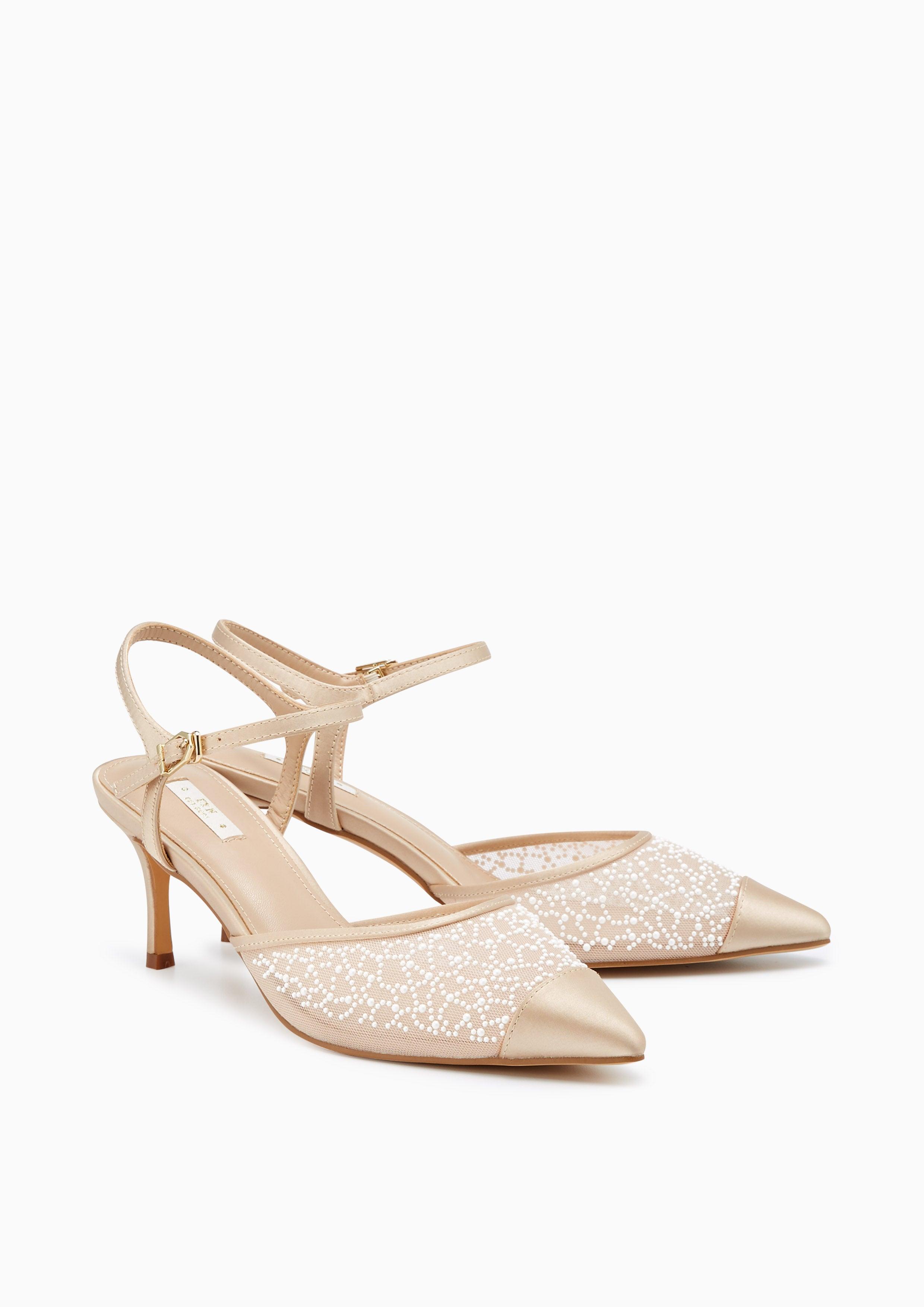 Bridemaids High Heel Slingbacks Beige - Lyn TH