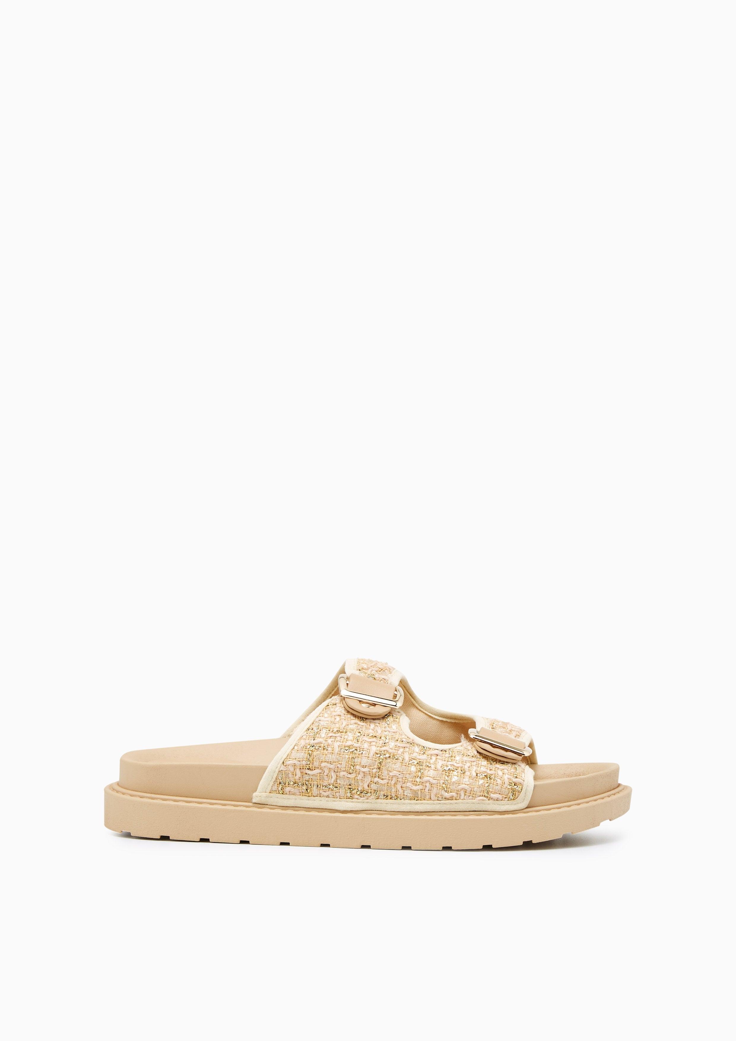 Berries Flat Sandals Beige - Lyn TH