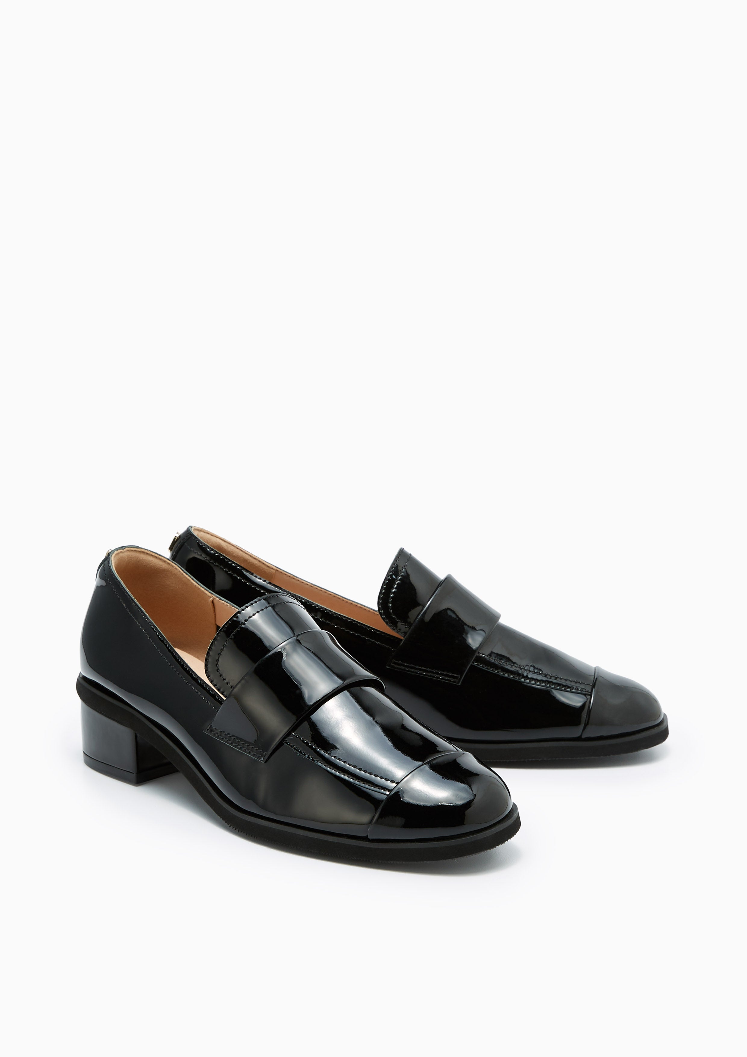 Bonjour Infinite Low Heel Loafers Black - Lyn TH