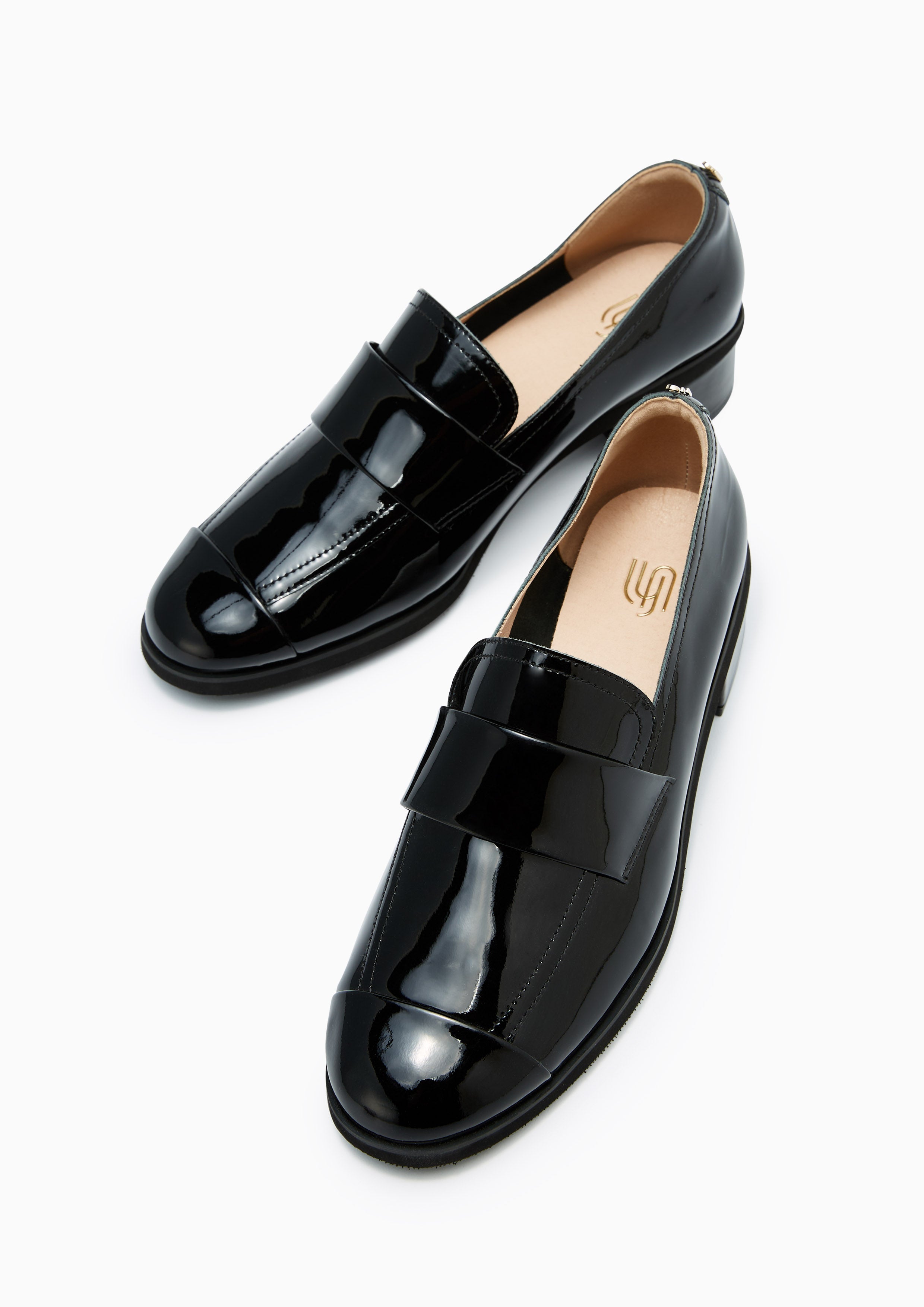 Bonjour Infinite Low Heel Loafers Black - Lyn TH