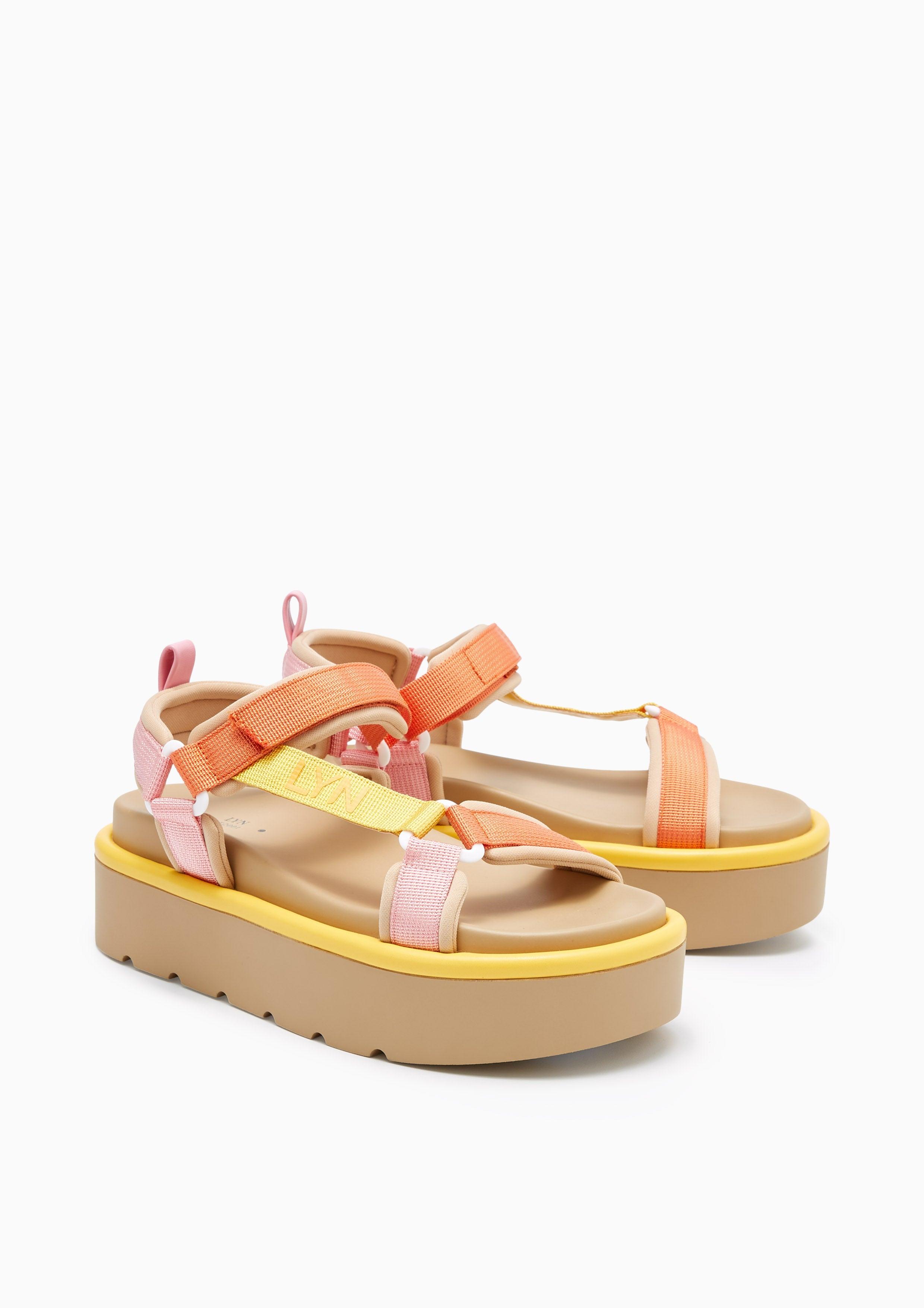 Hunter Multi Platform Sandals Orange - Lyn TH