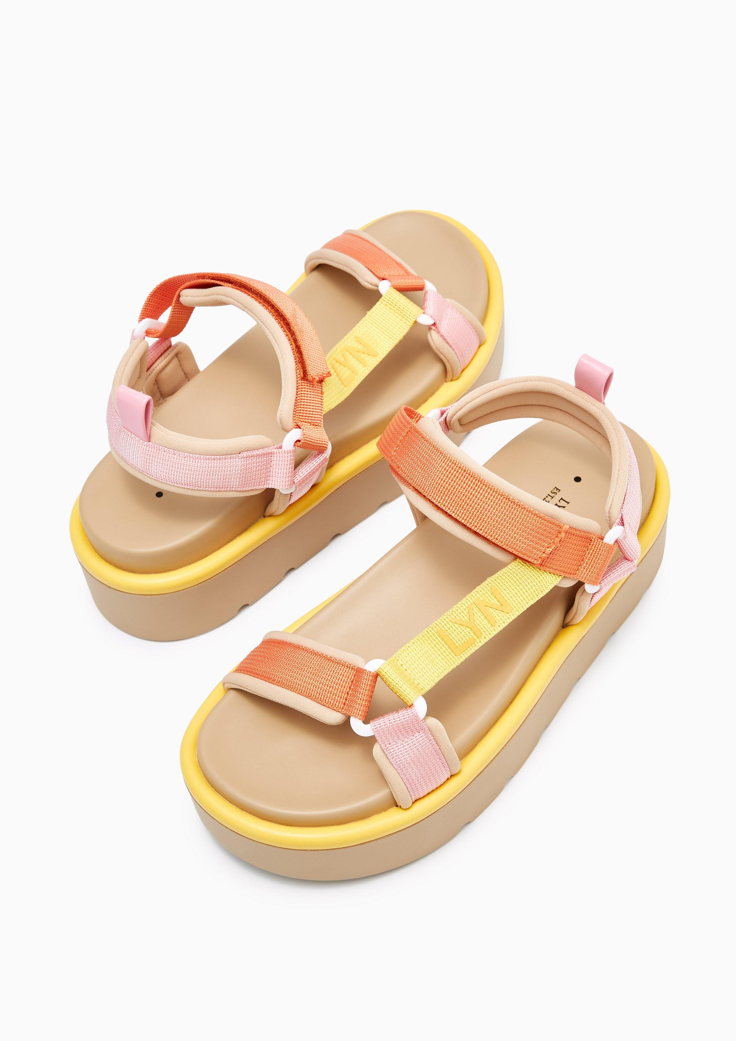 Hunter Multi Platform Sandals Orange - Lyn TH