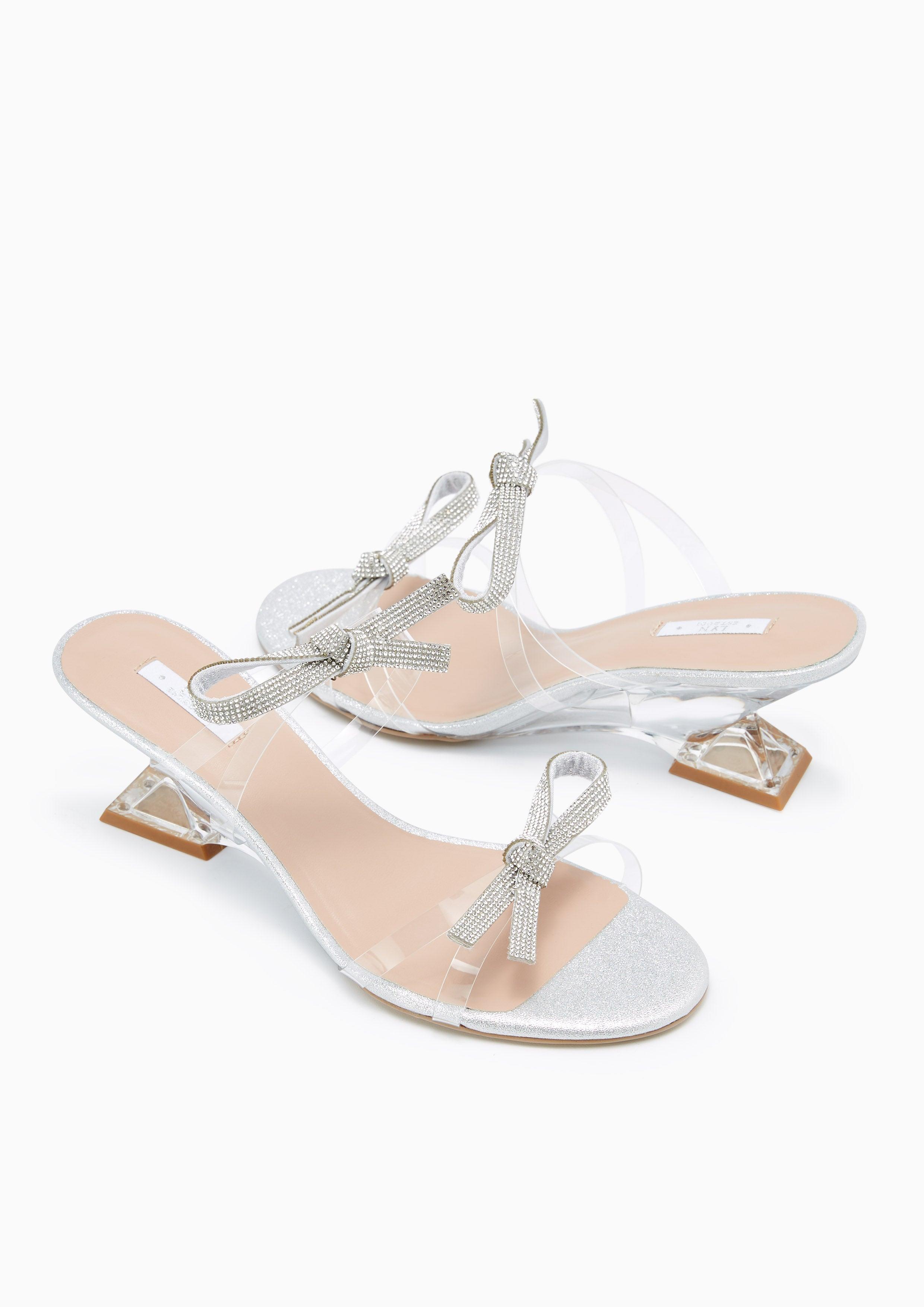 Gwen Low Heel Sandals White - Lyn TH