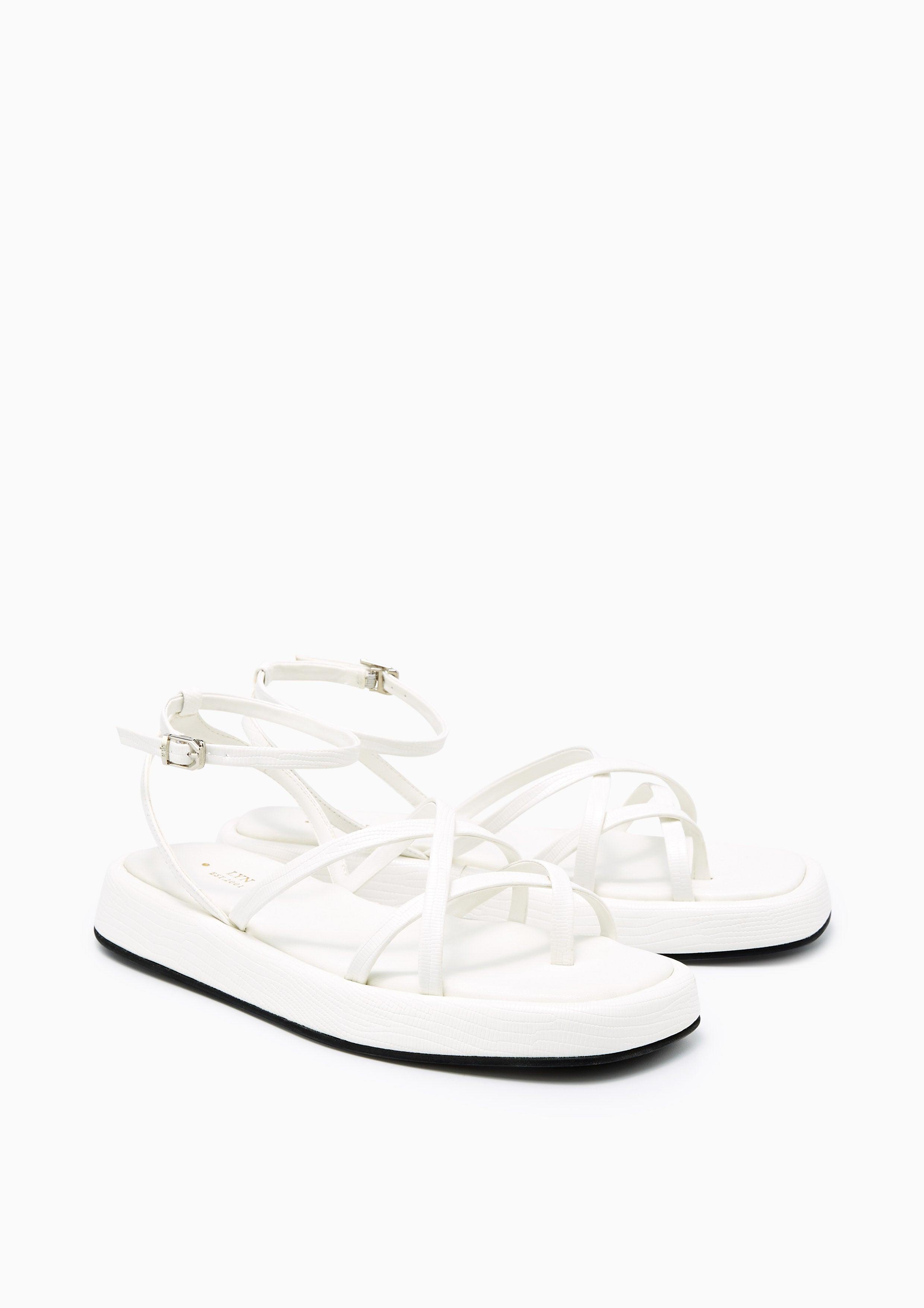 Tiptop Flat Slingbacks White - Lyn TH