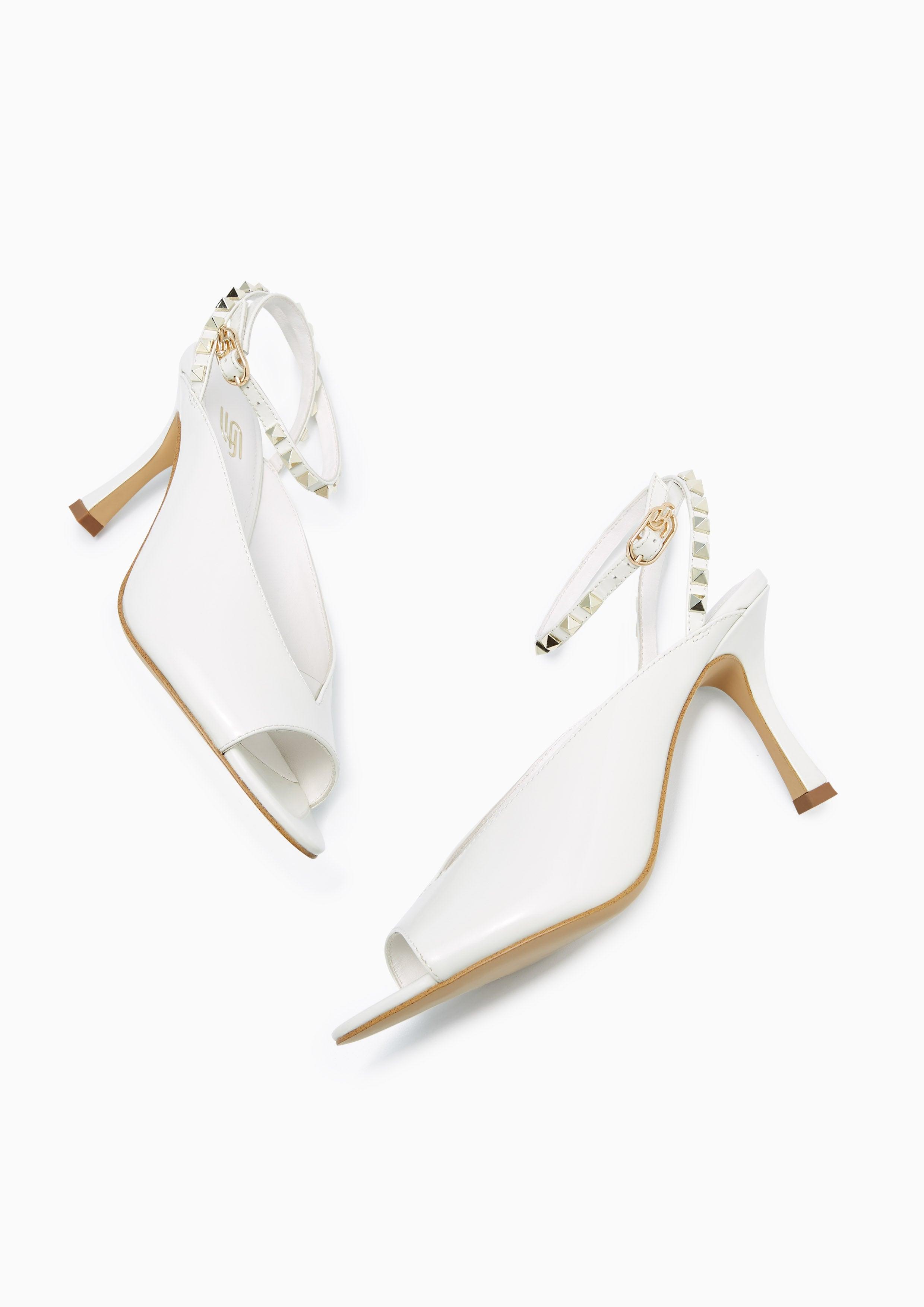 Aquila Infinite Heel Slingbacks White - Lyn TH