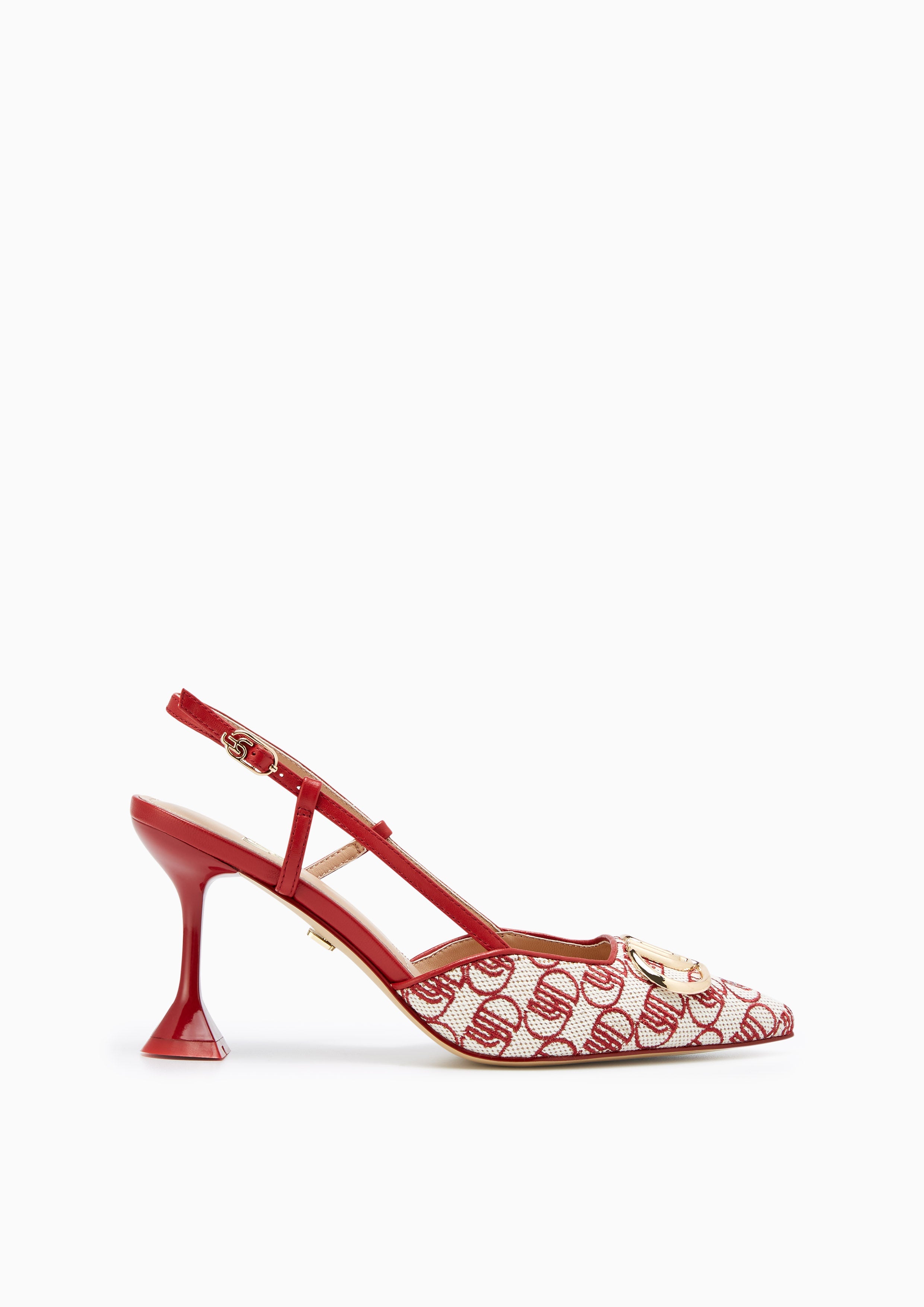 Selah Canvas Infinite Heel Slingbacks Red - Lyn TH