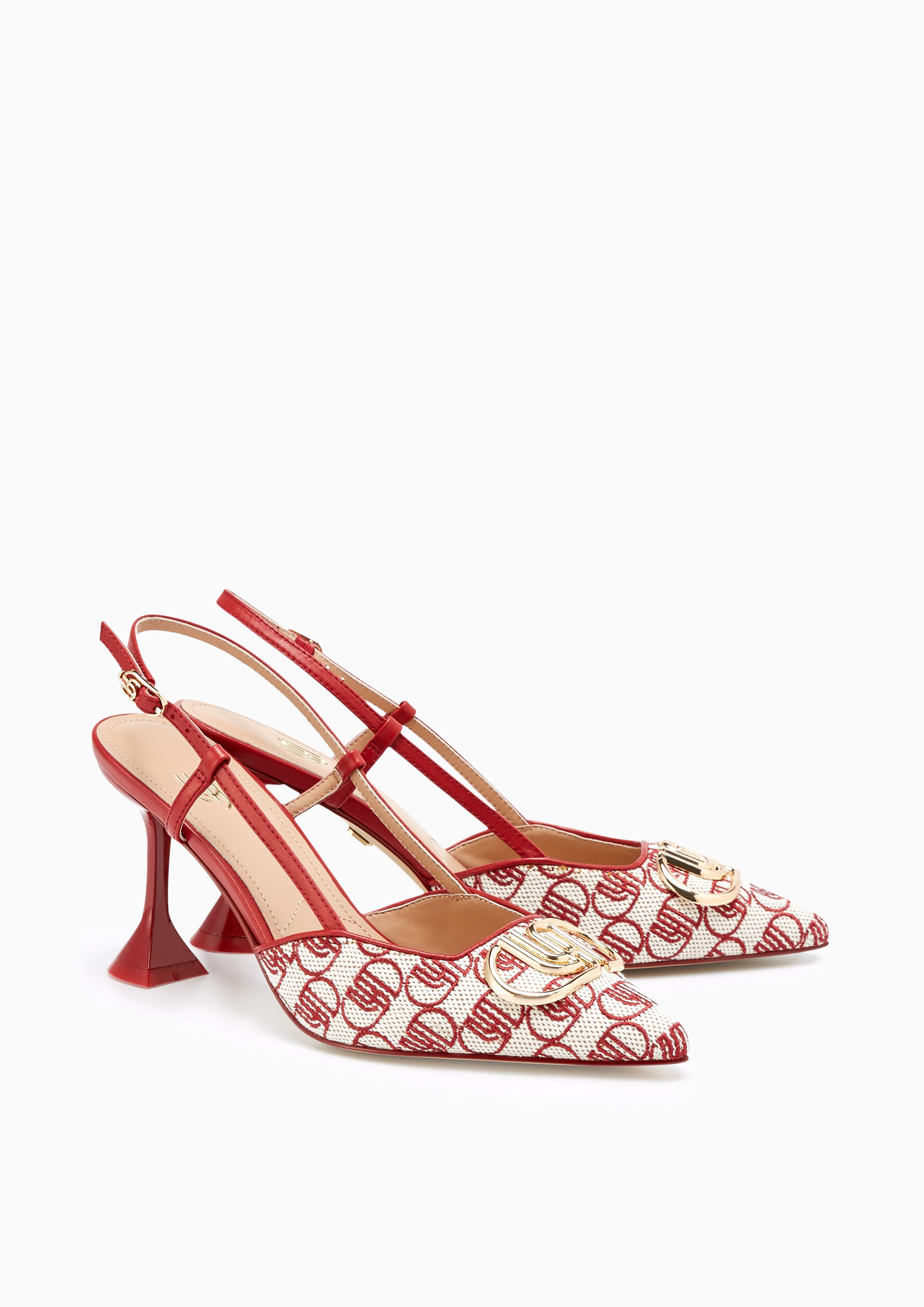 Selah Canvas Infinite Heel Slingbacks Red - Lyn TH