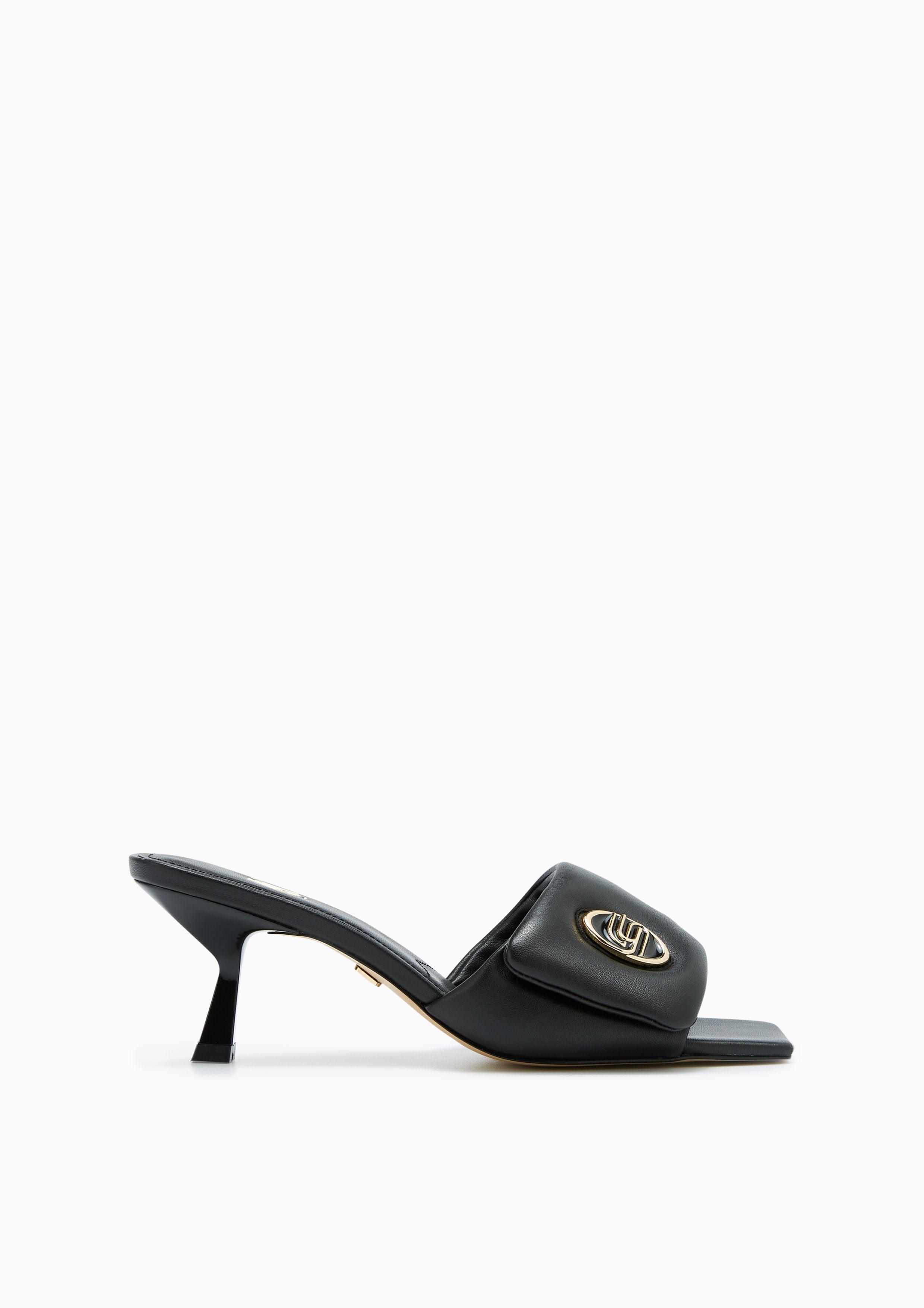 Isara Infinite Mid Heel Sandals Black - Lyn TH