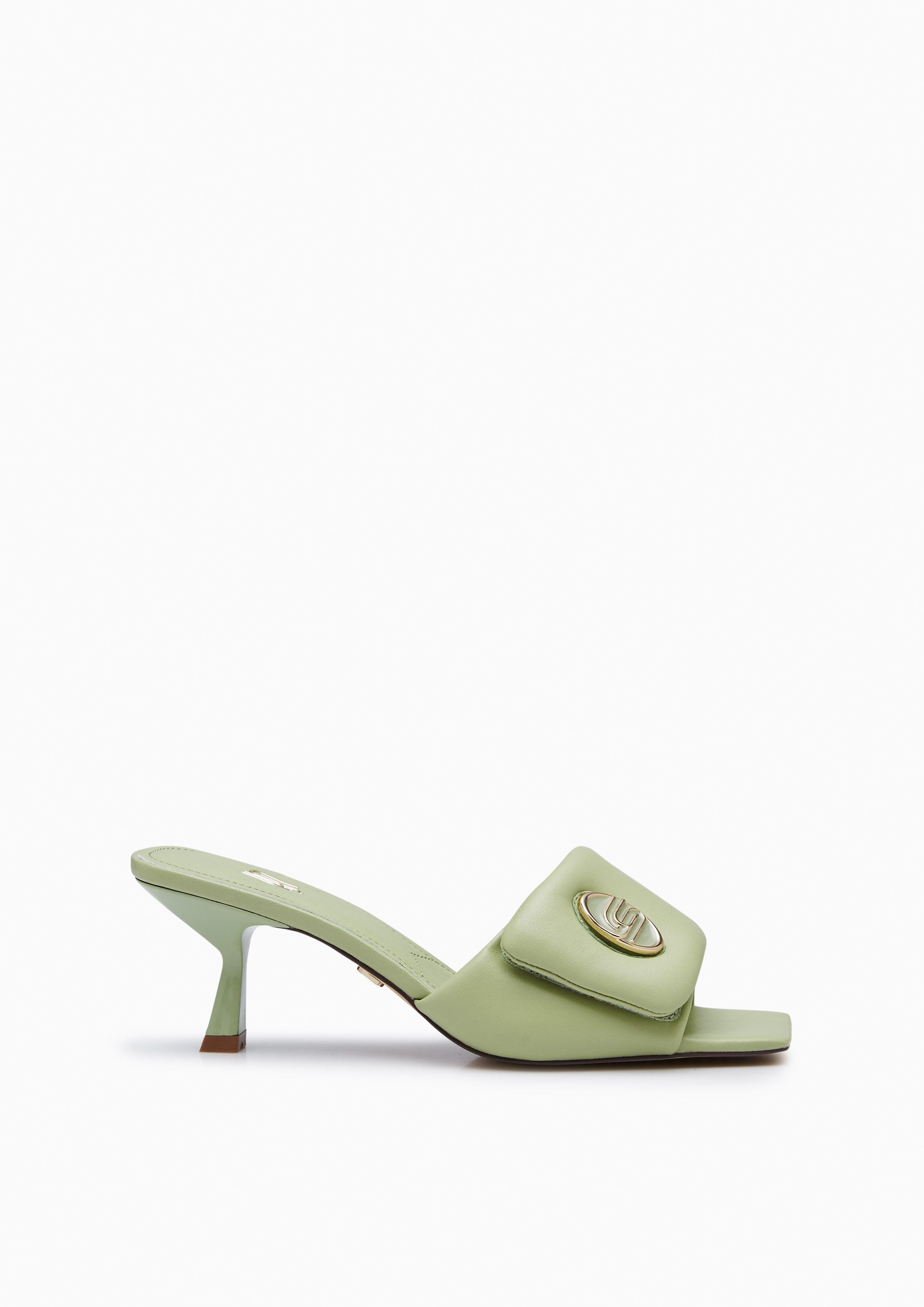 Isara Infinite Mid Heel Sandals Green - Lyn TH