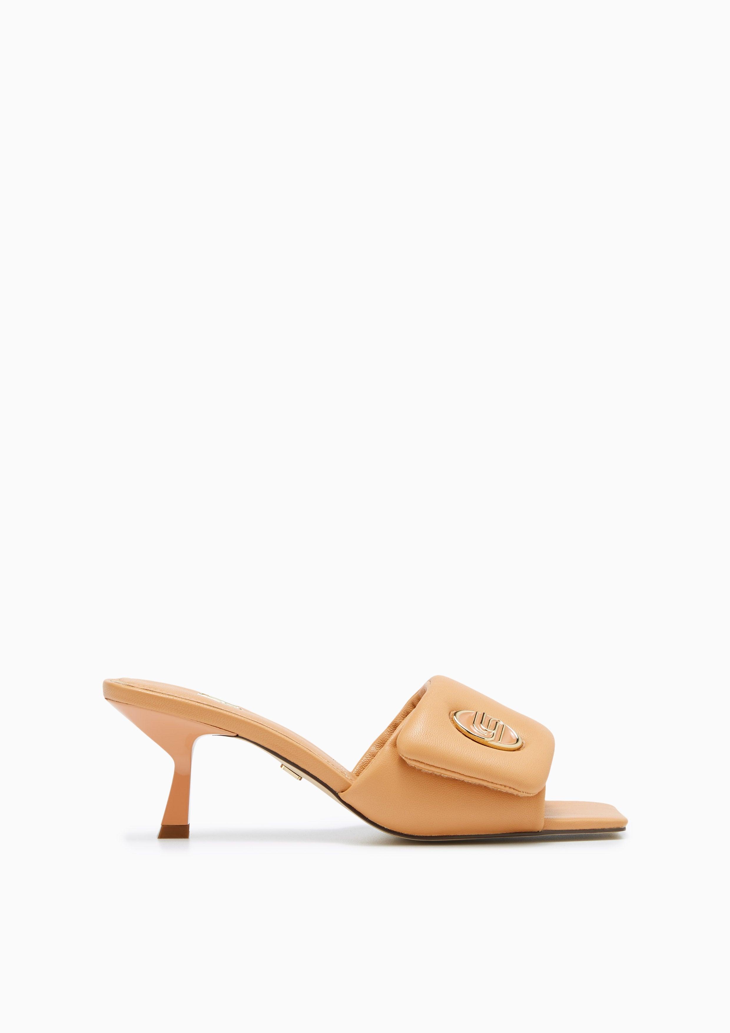 Isara Infinite Mid Heel Sandals Orange - Lyn TH