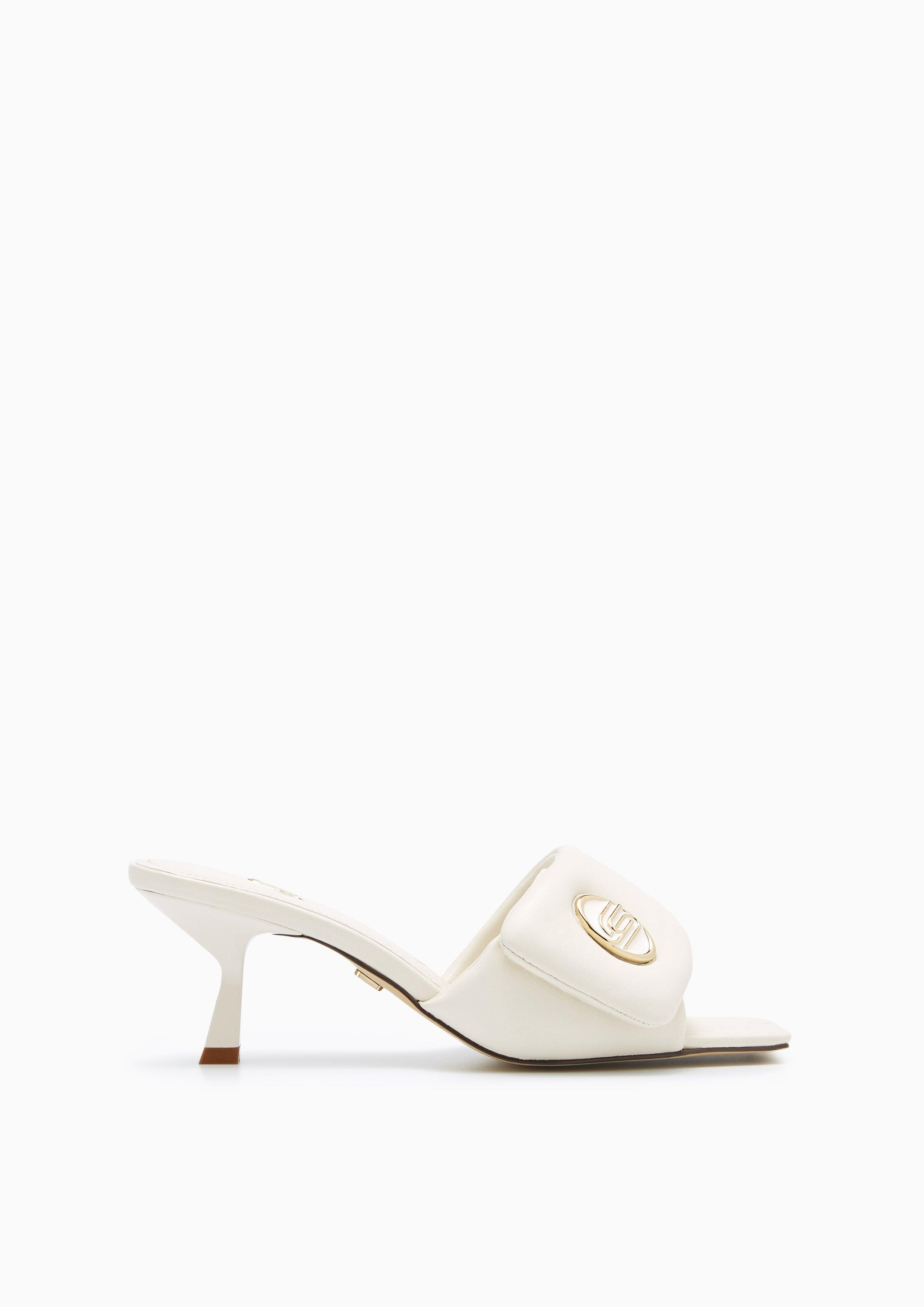 Isara Infinite Mid Heel Sandals Ivory - Lyn TH