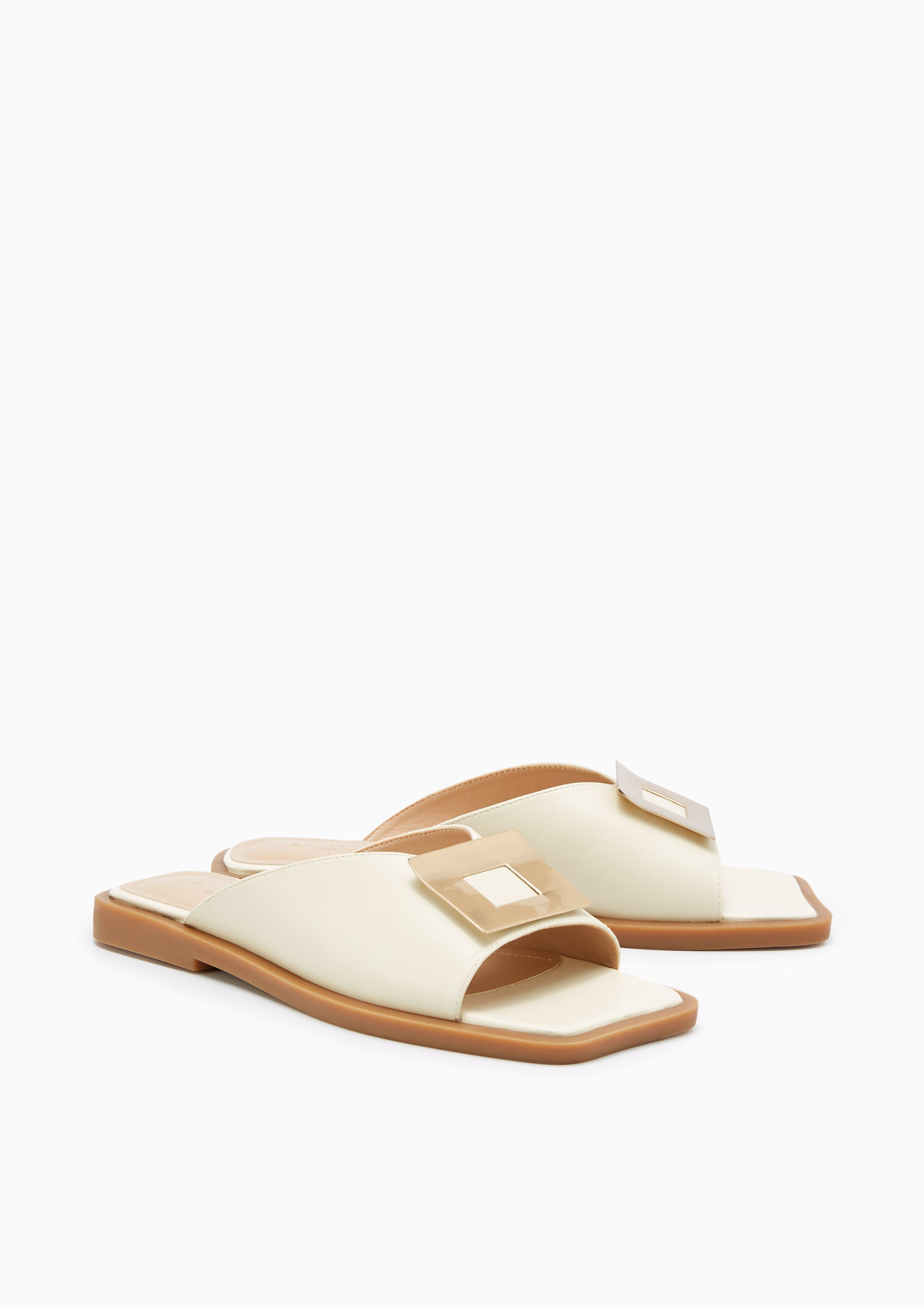 Blossoming Flat Sandals Ivory - Lyn TH