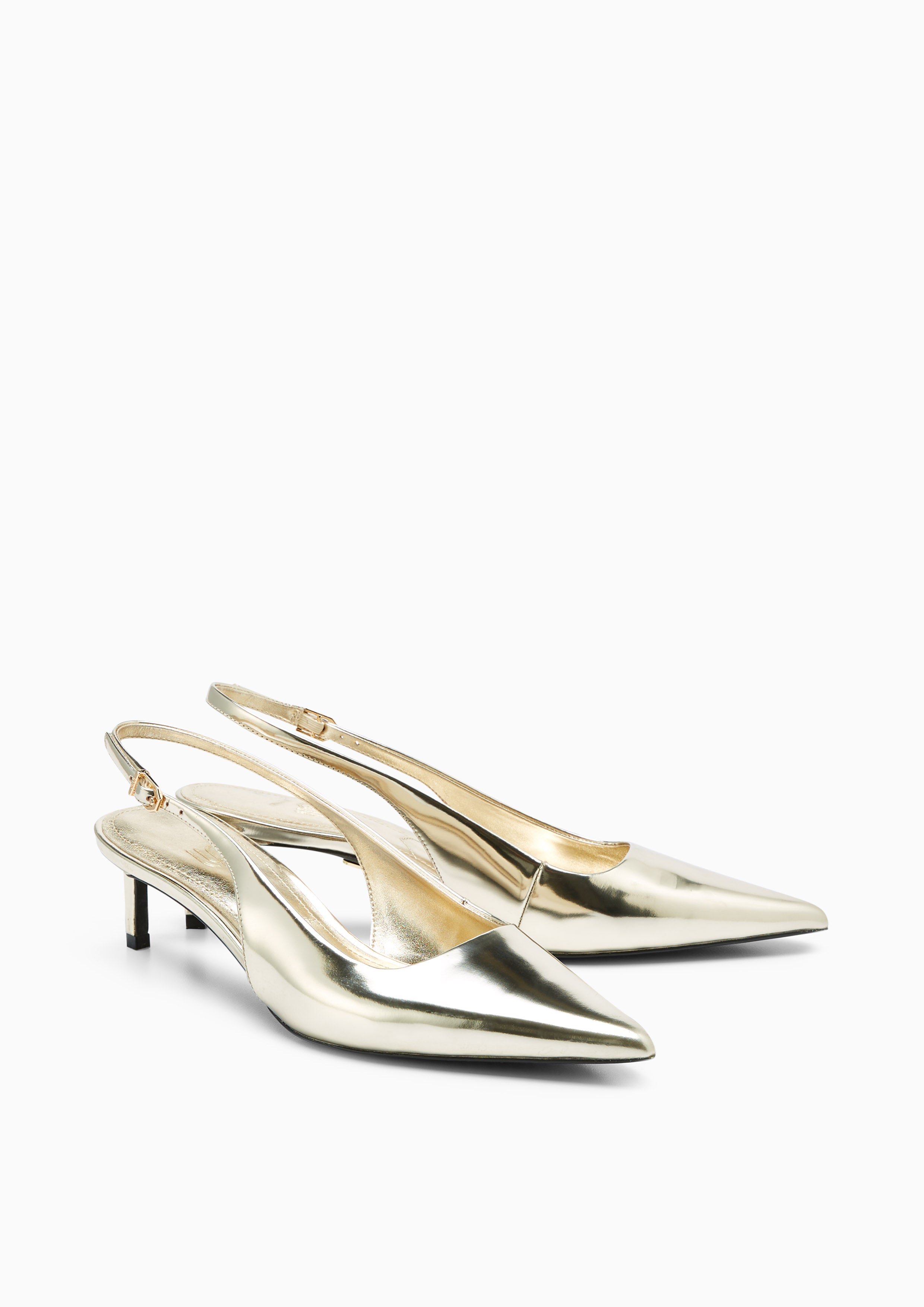 Calisa Infinite Low Heel Slingbacks Gold - Lyn TH