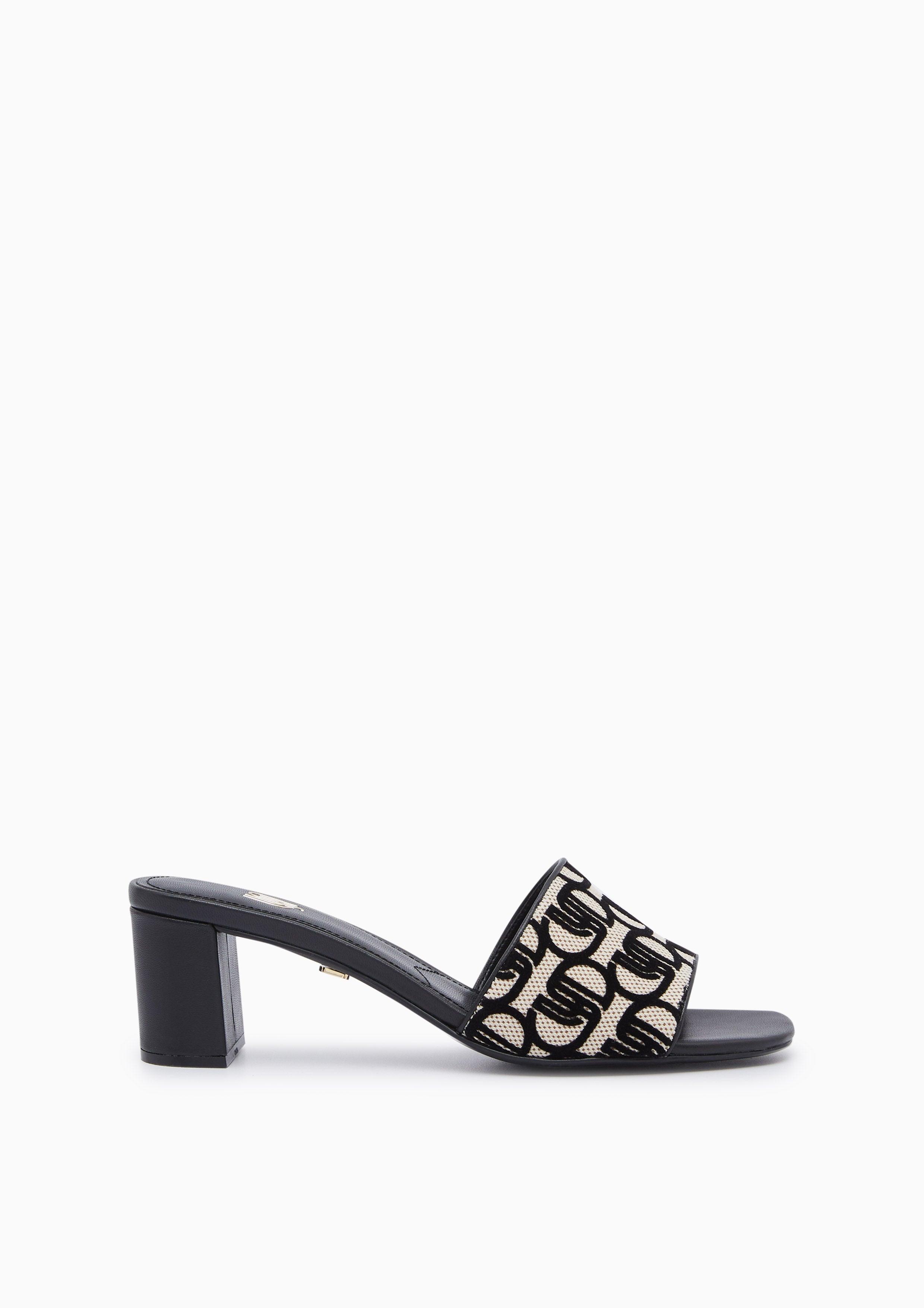 Lush Mid Infinite Mid Heel Sandals Black - Lyn TH