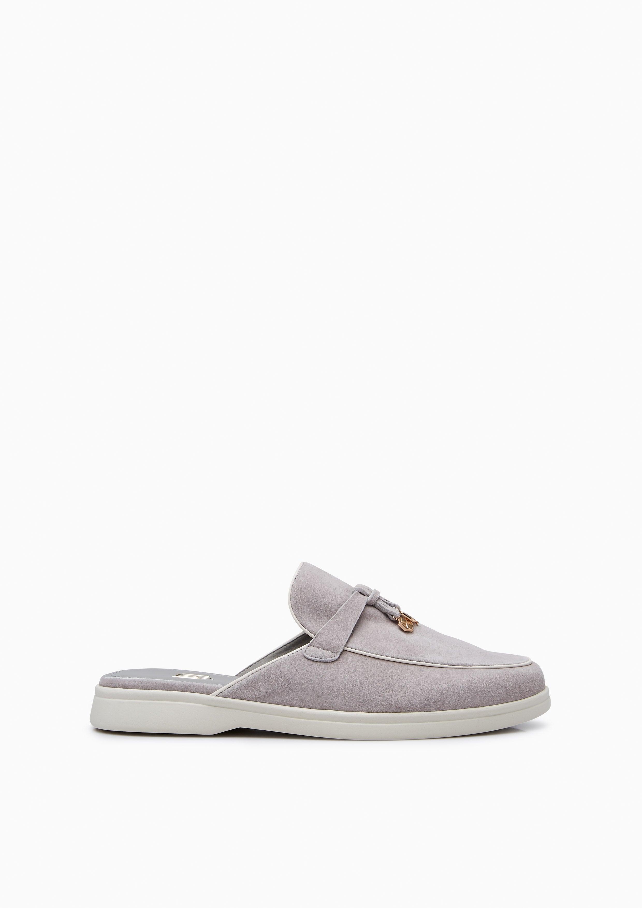 Lumi Slip On Infinite Flat Sandals Light Grey - Lyn TH