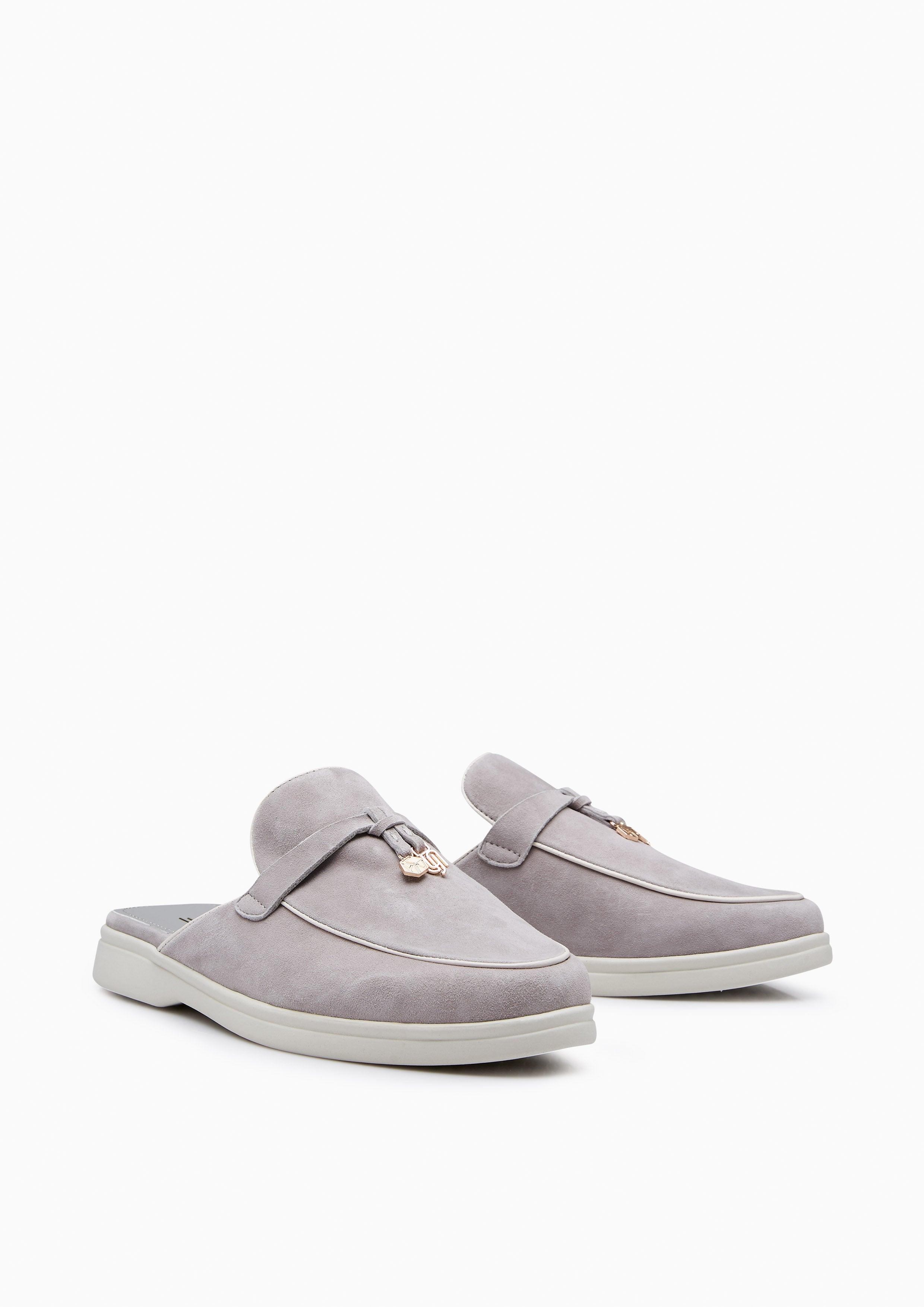 Lumi Slip On Infinite Flat Sandals Light Grey - Lyn TH