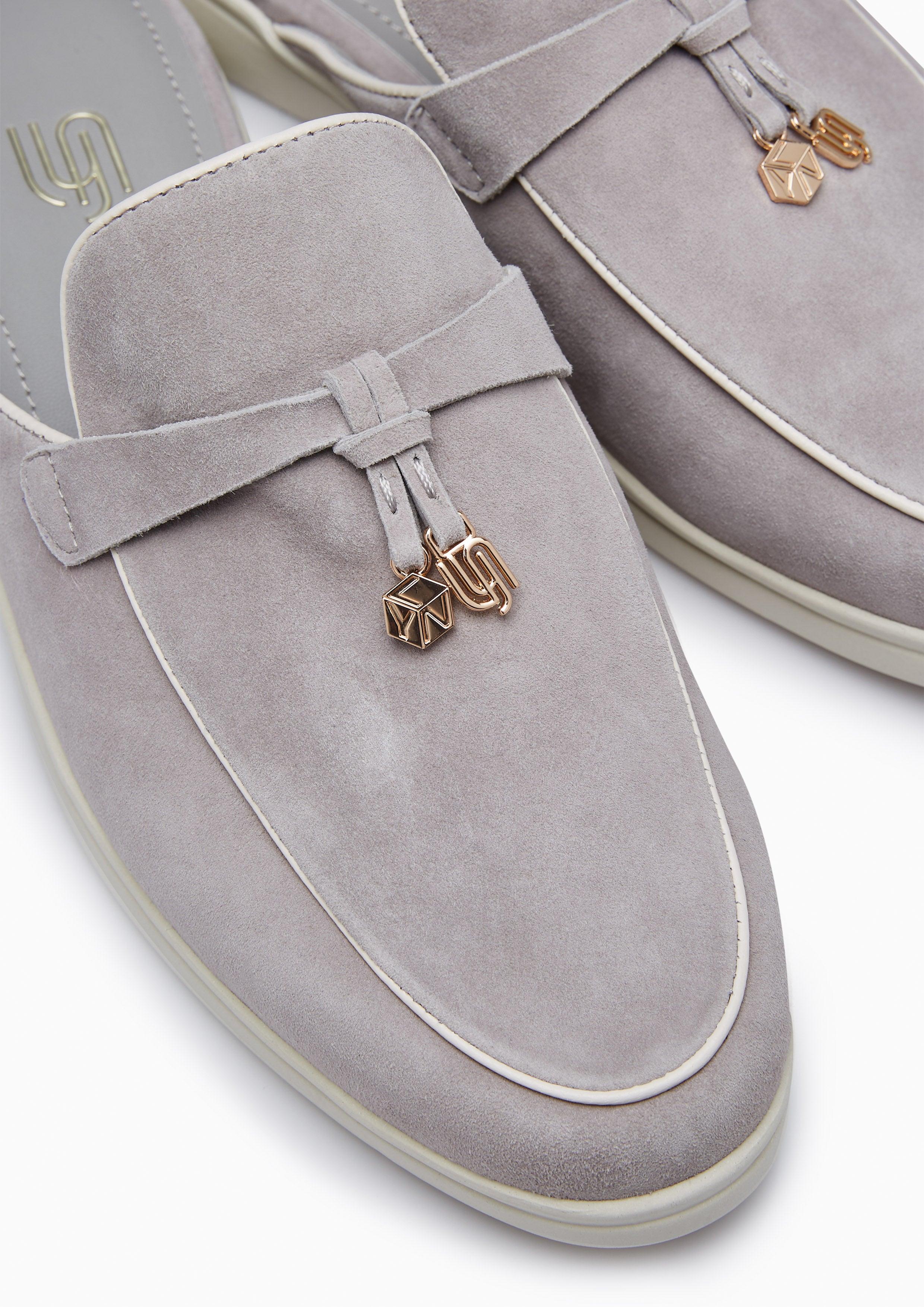 Lumi Slip On Infinite Flat Sandals Light Grey - Lyn TH