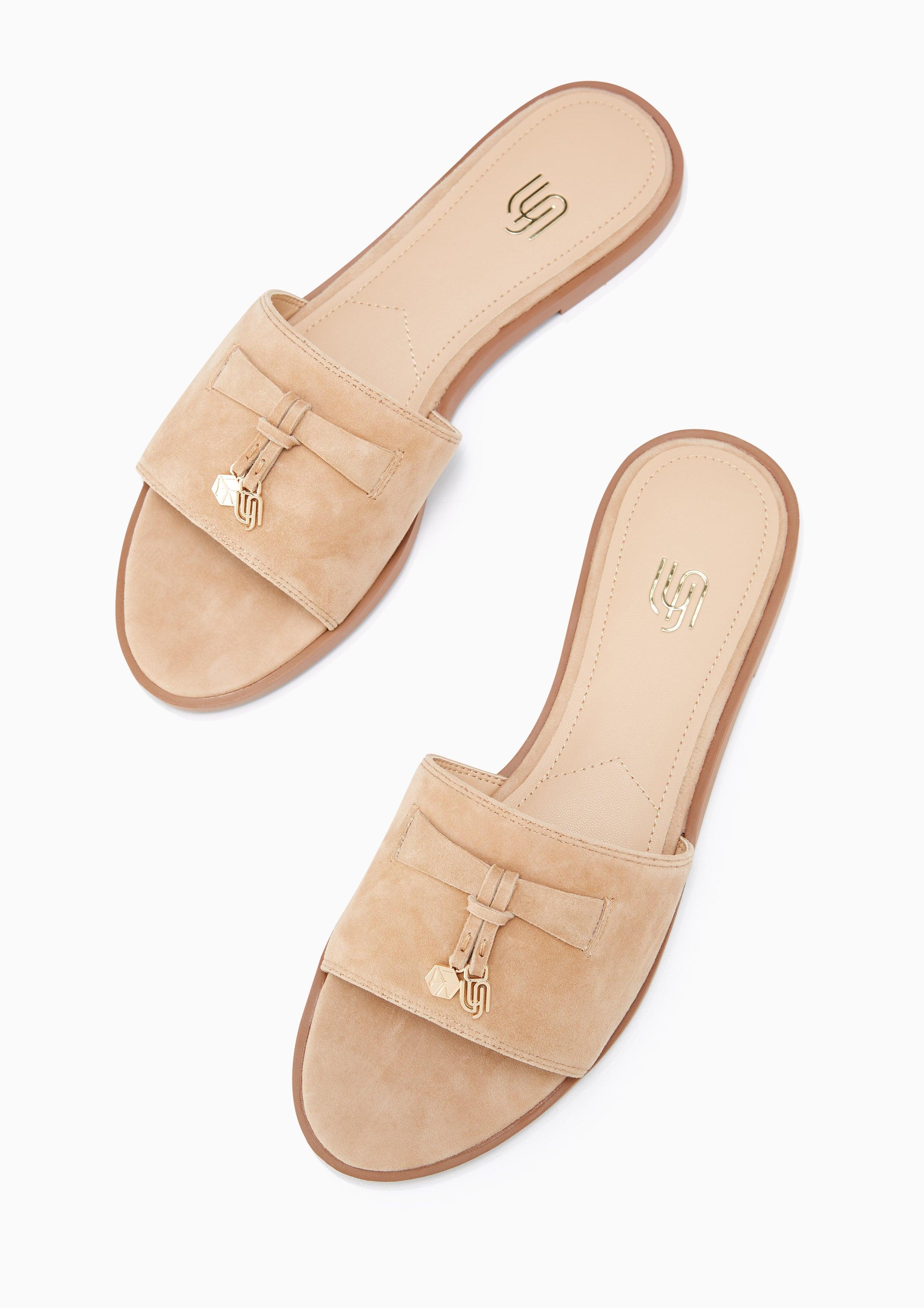 Lumi Infinite Flat Sandals Beige - Lyn TH