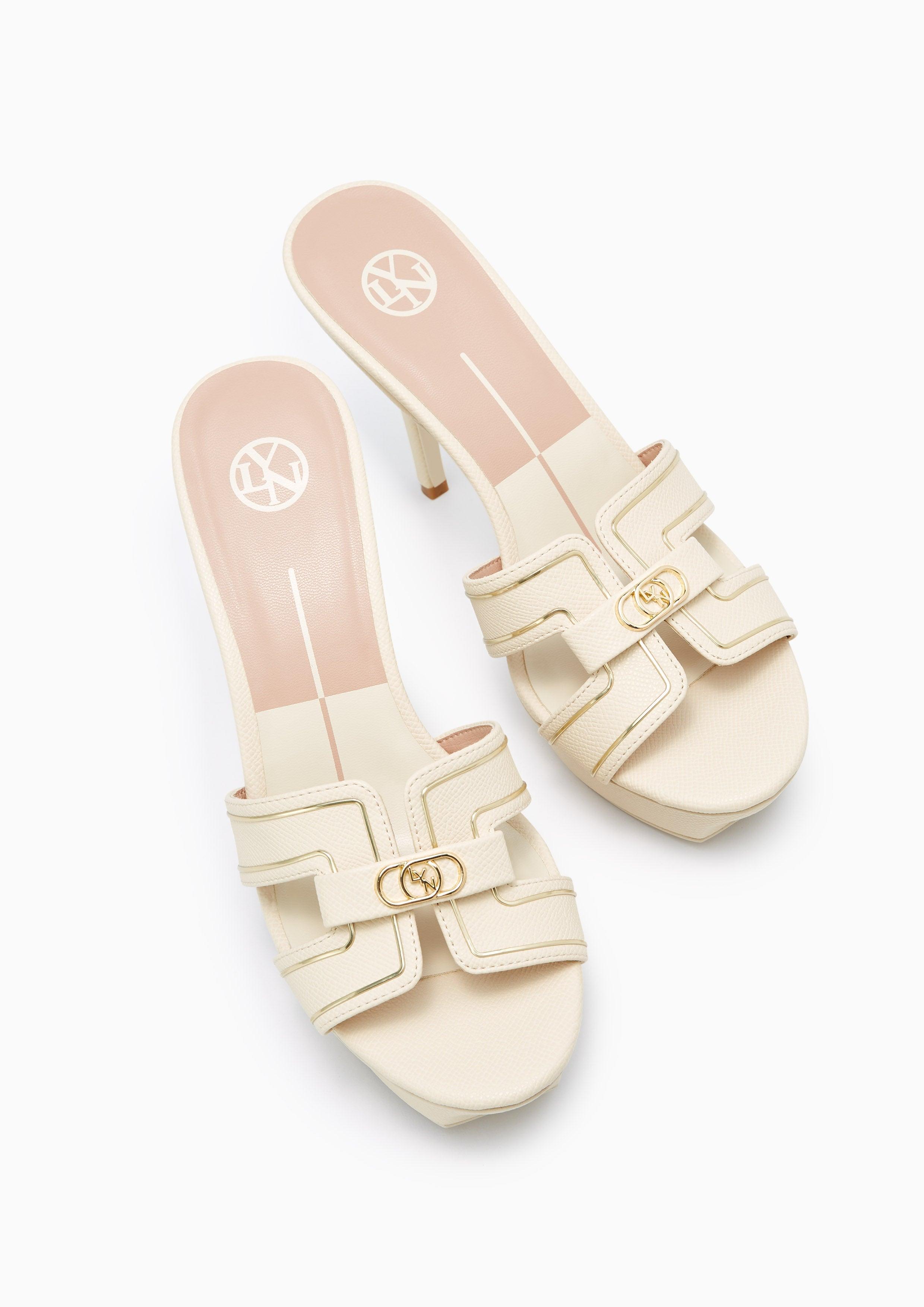 Hey Platform Heels Ivory - Lyn TH