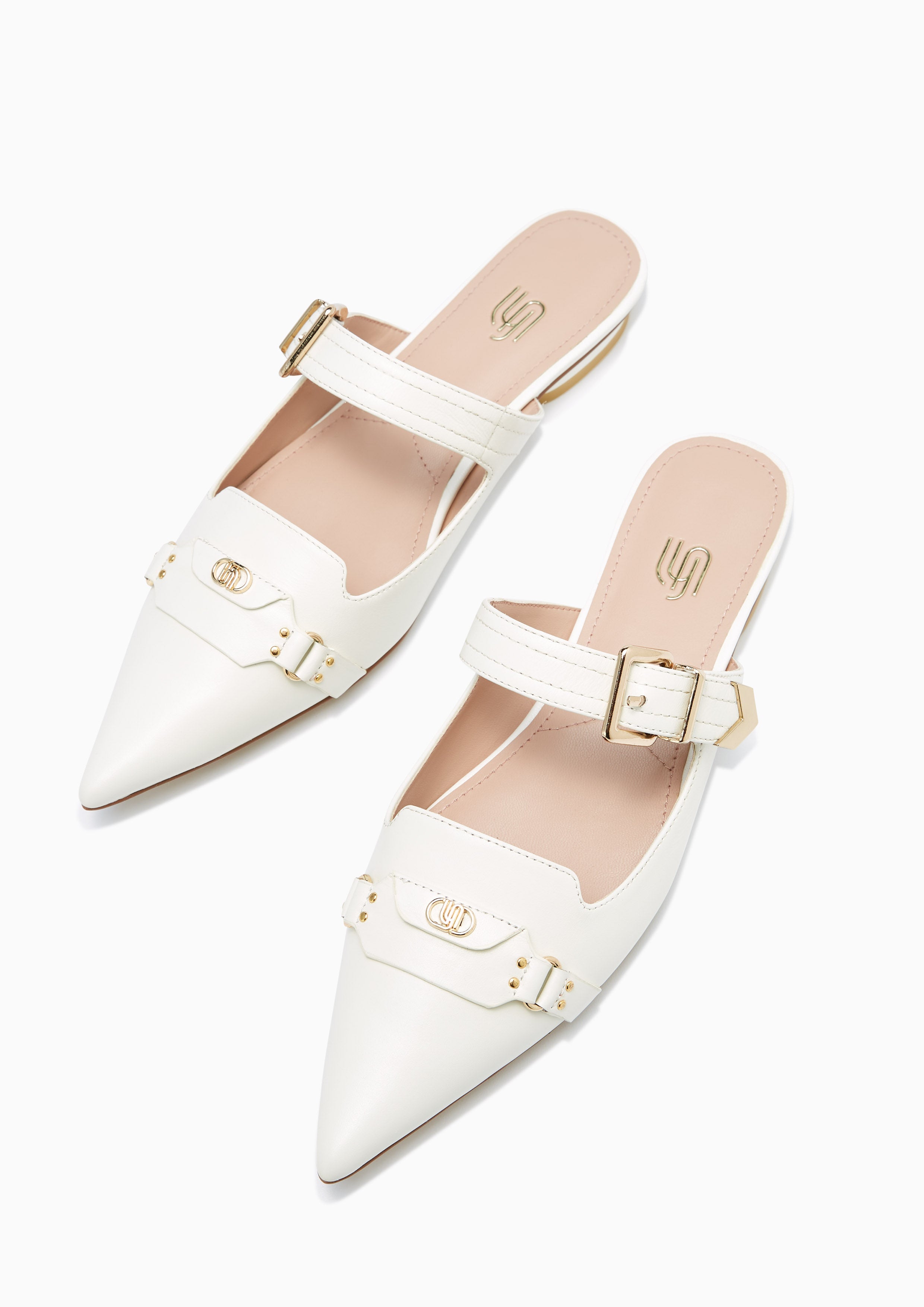 Raina Infinite Flat Sandals Ivory - Lyn TH