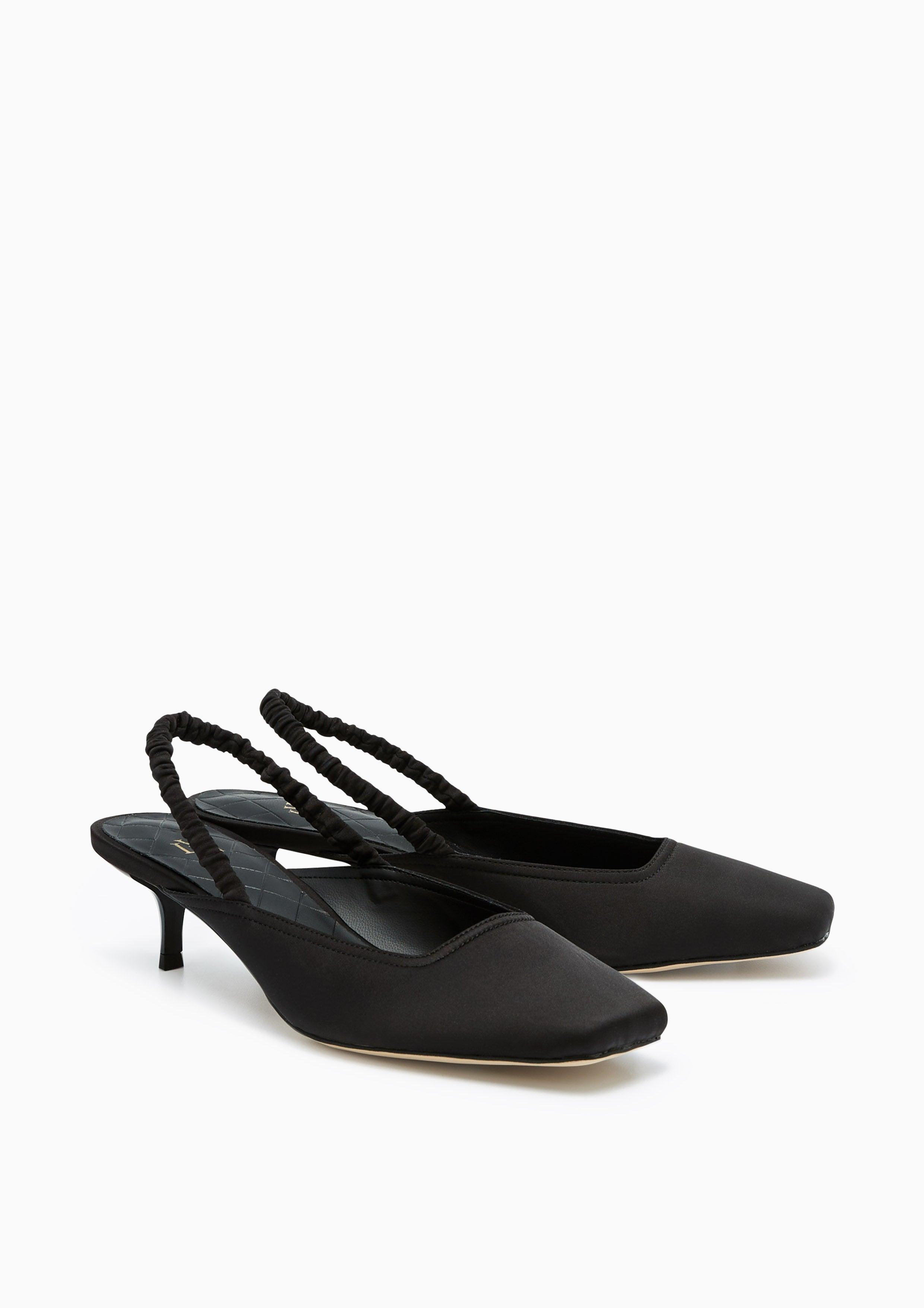 Bonus Low Heel Slingbacks Black - Lyn TH