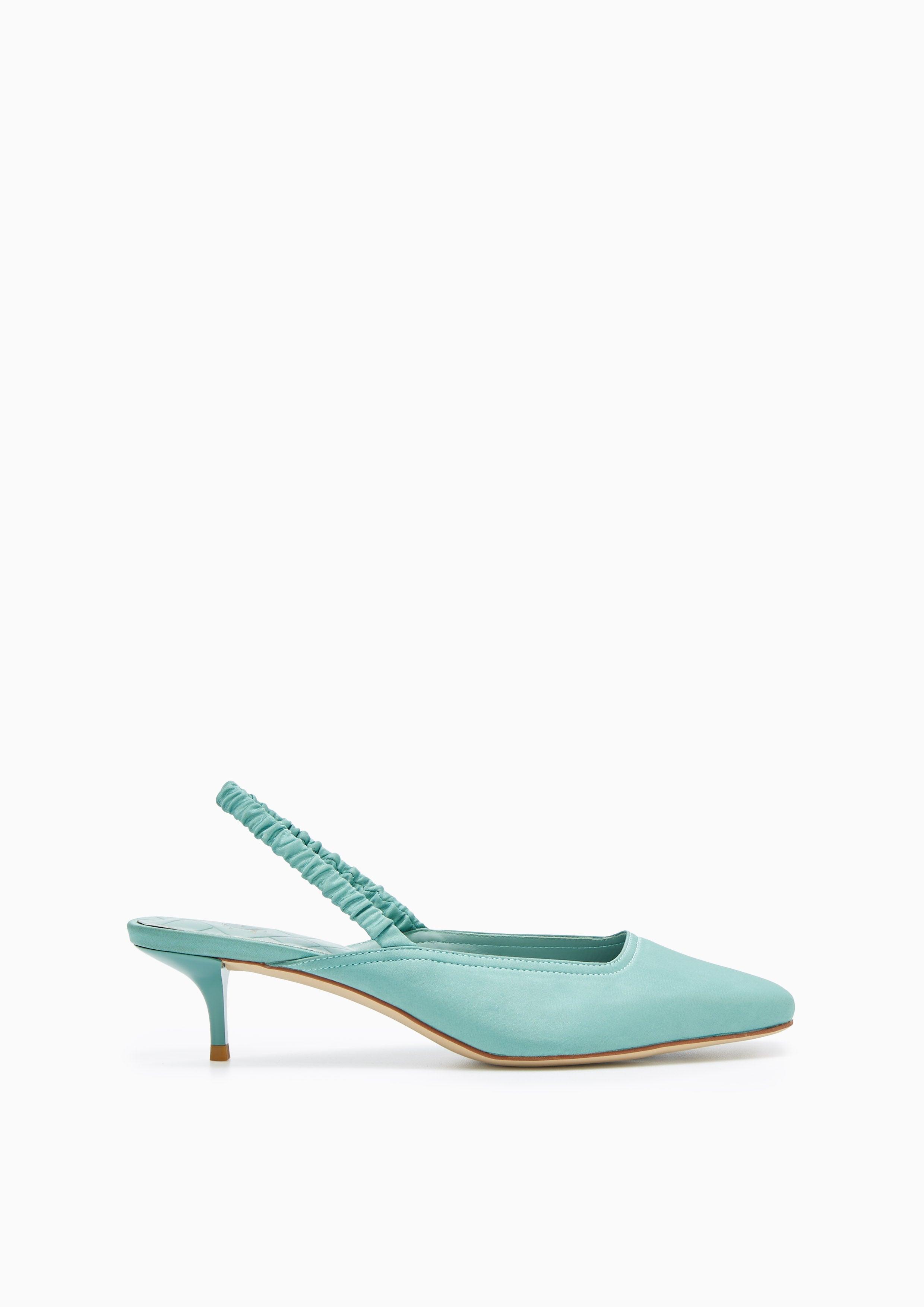 Bonus Low Heel Slingbacks Green - Lyn TH