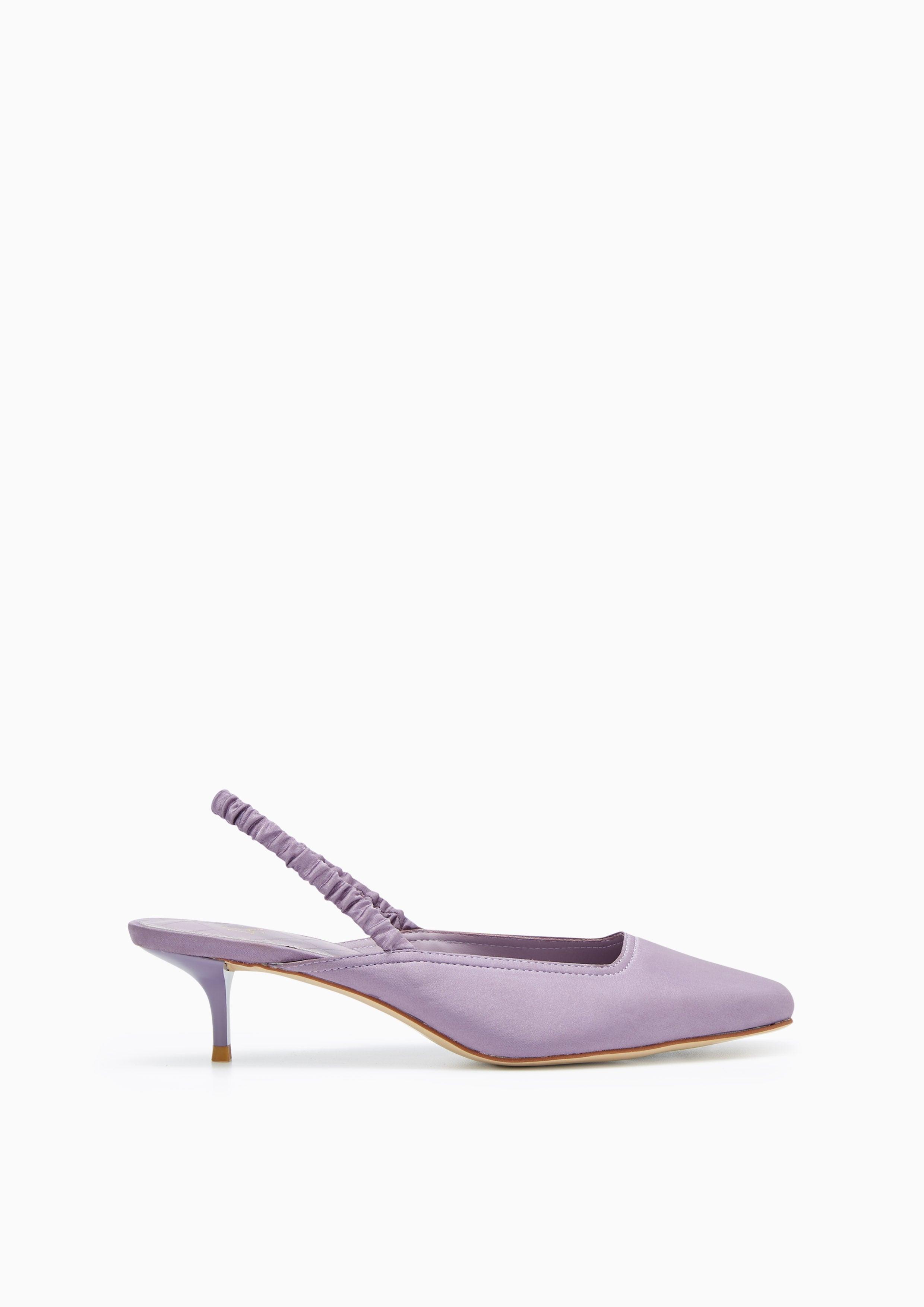 Bonus Low Heel Slingbacks Purple - Lyn TH