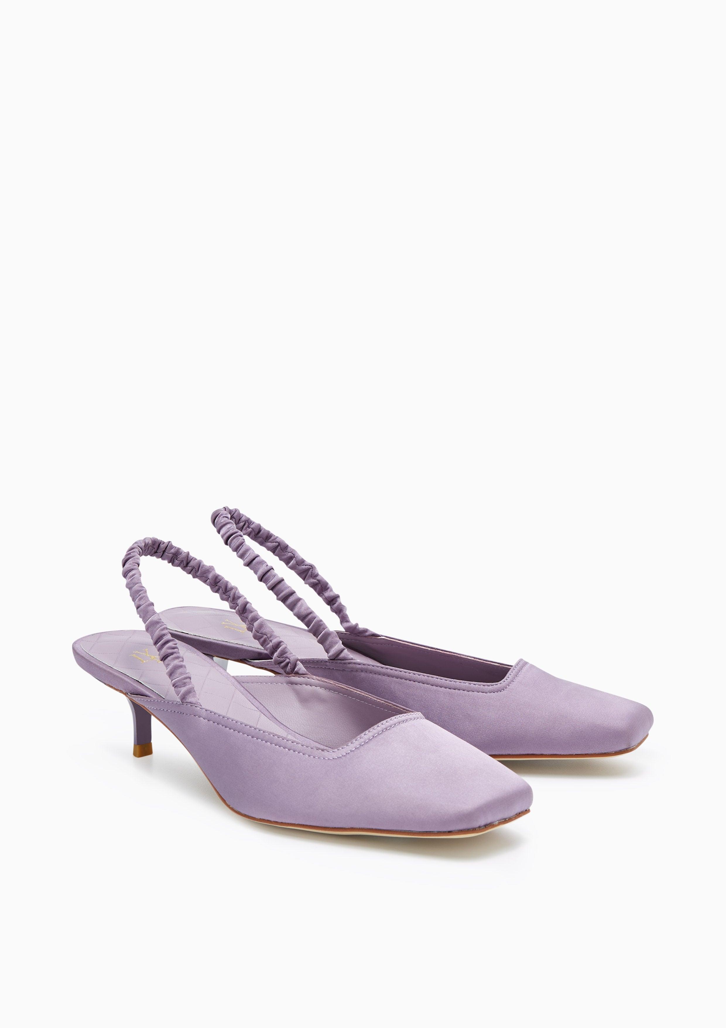 Bonus Low Heel Slingbacks Purple - Lyn TH