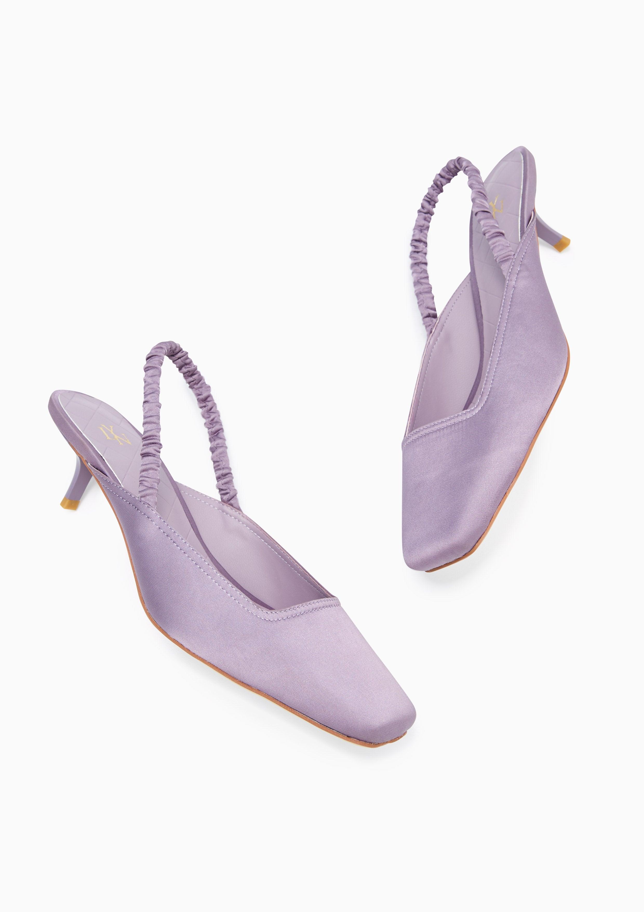 Bonus Low Heel Slingbacks Purple - Lyn TH