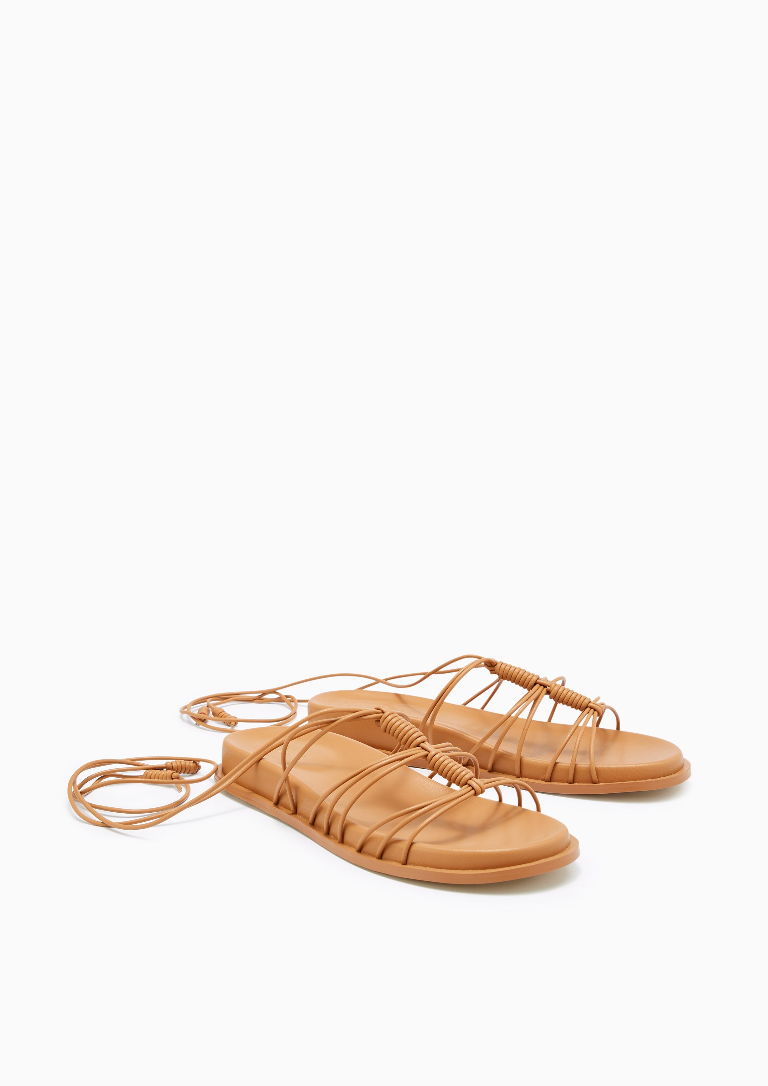 Bello Flat Sandals Beige - Lyn TH