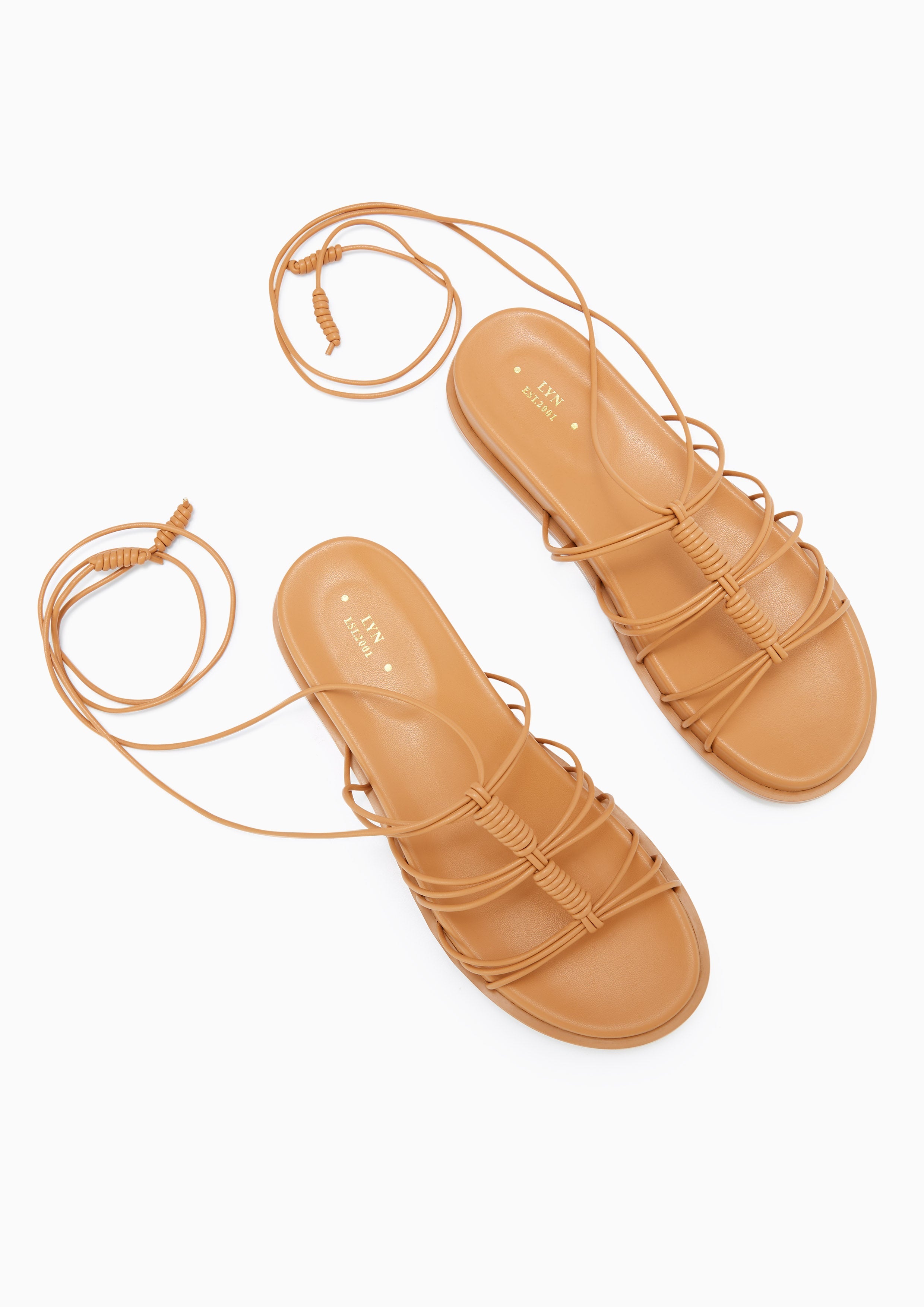 Bello Flat Sandals Beige - Lyn TH