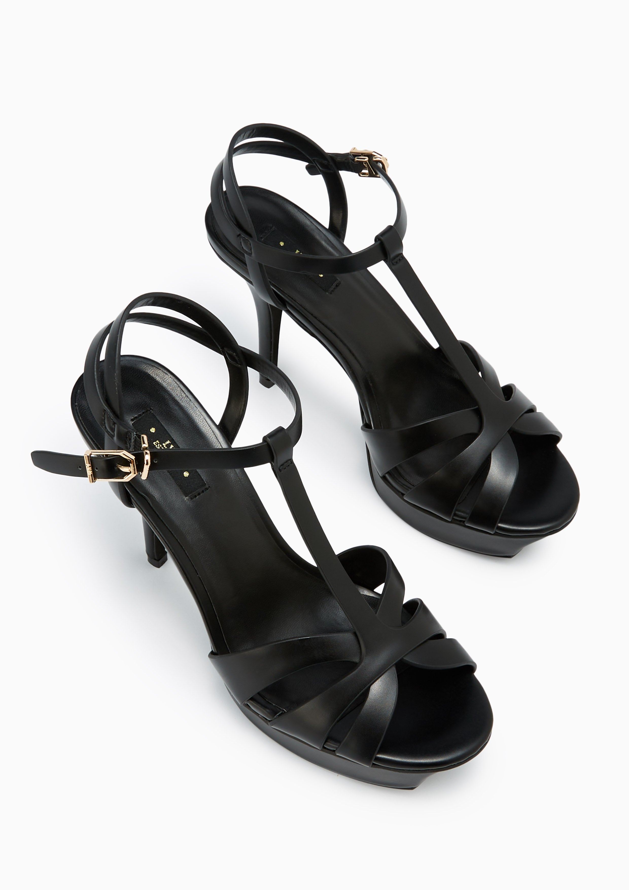 Sabella Soft Platform Heels Black - Lyn TH