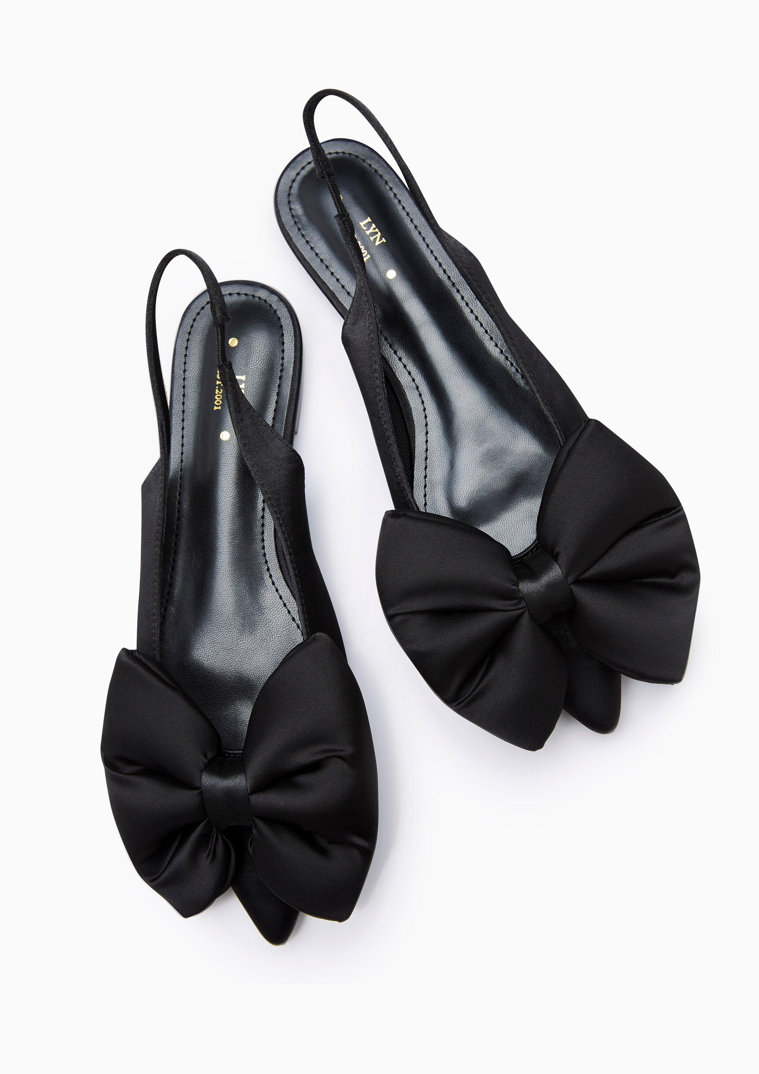 Bardou Flat Slingbacks Black