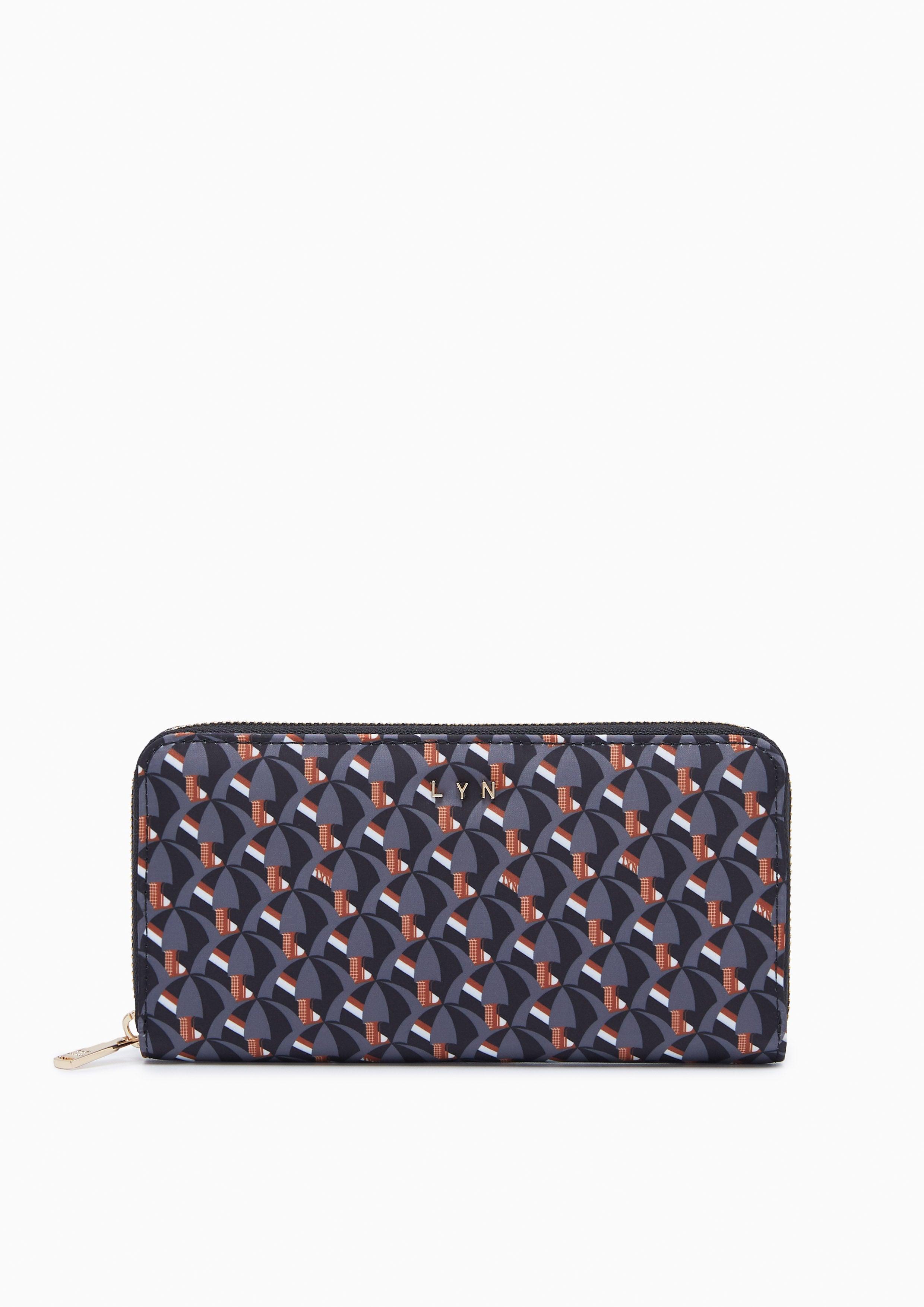 Solona Long Wallet Printed Black - Lyn TH