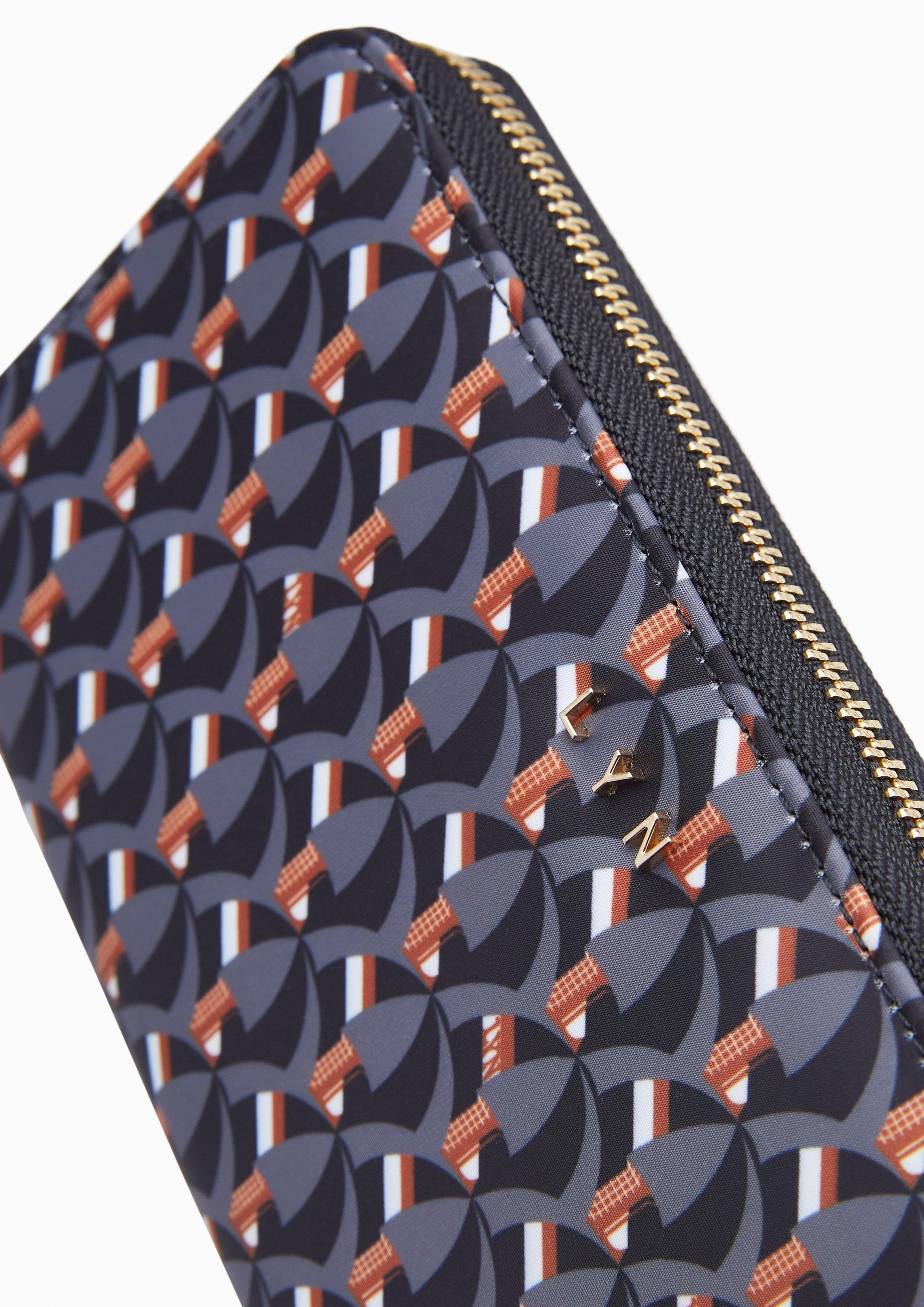 Solona Long Wallet Printed Black - Lyn TH