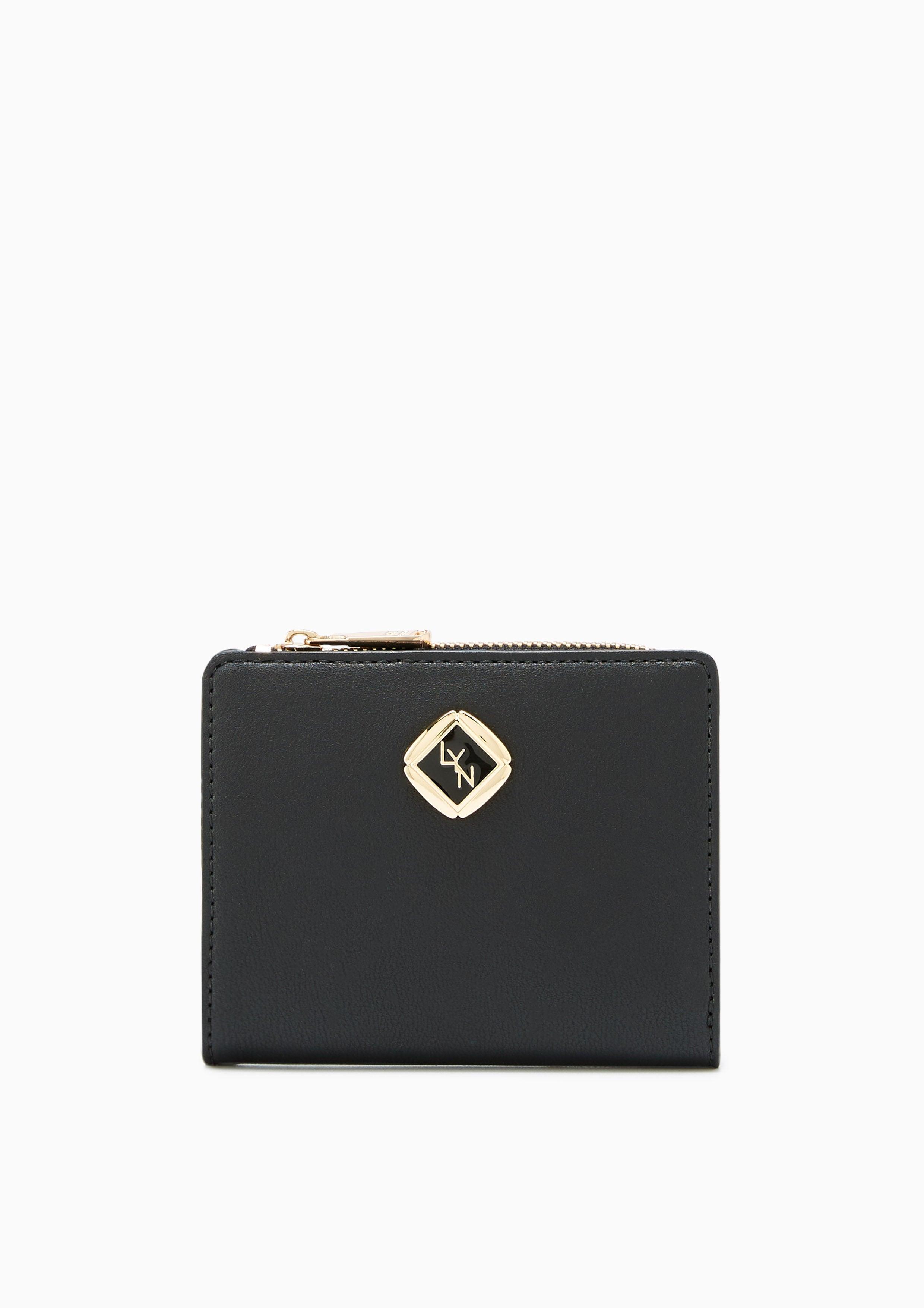 Polka Short Wallet Black - Lyn TH