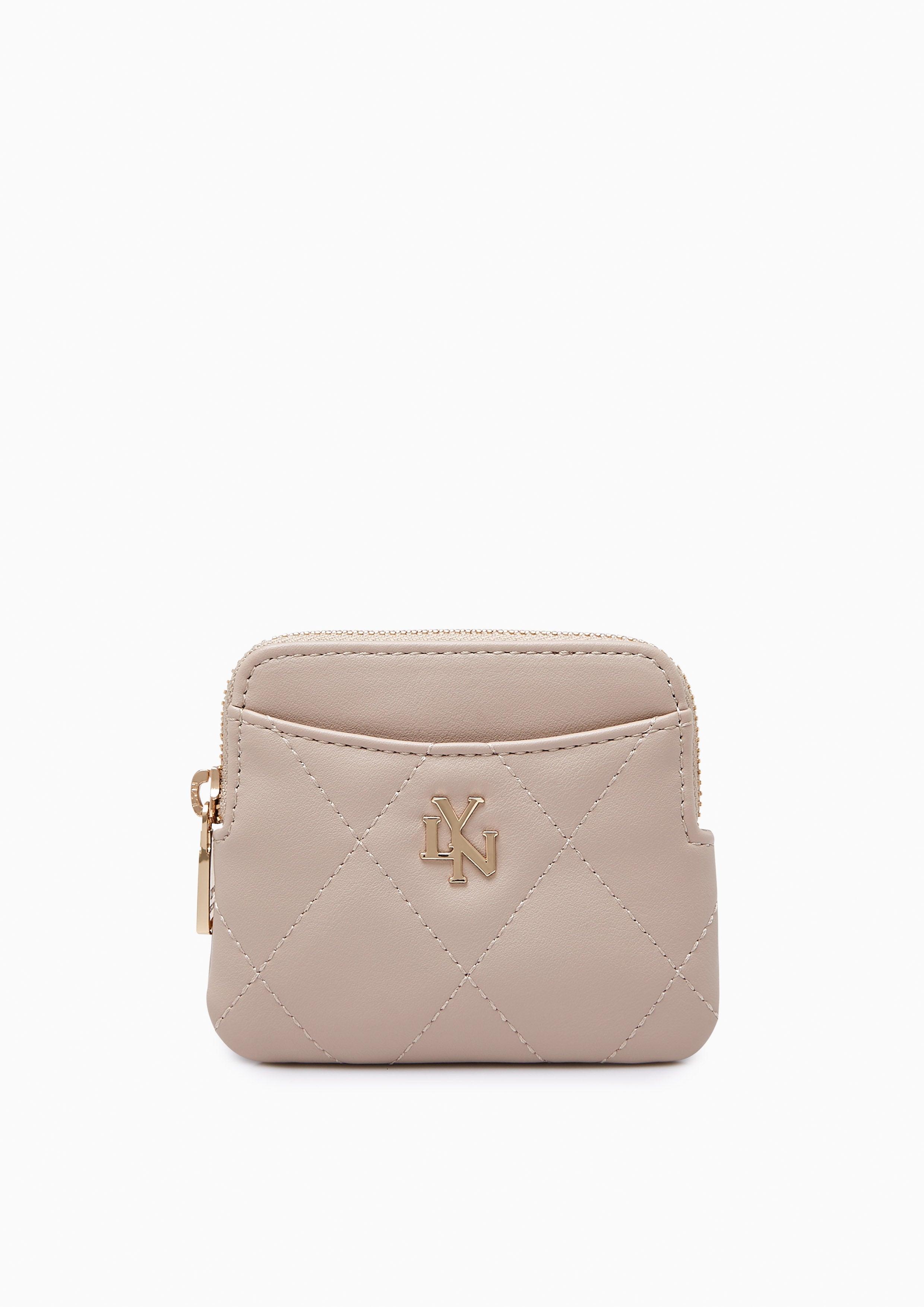 Sherlyn Zipped Coin Purse Beige - Lyn TH