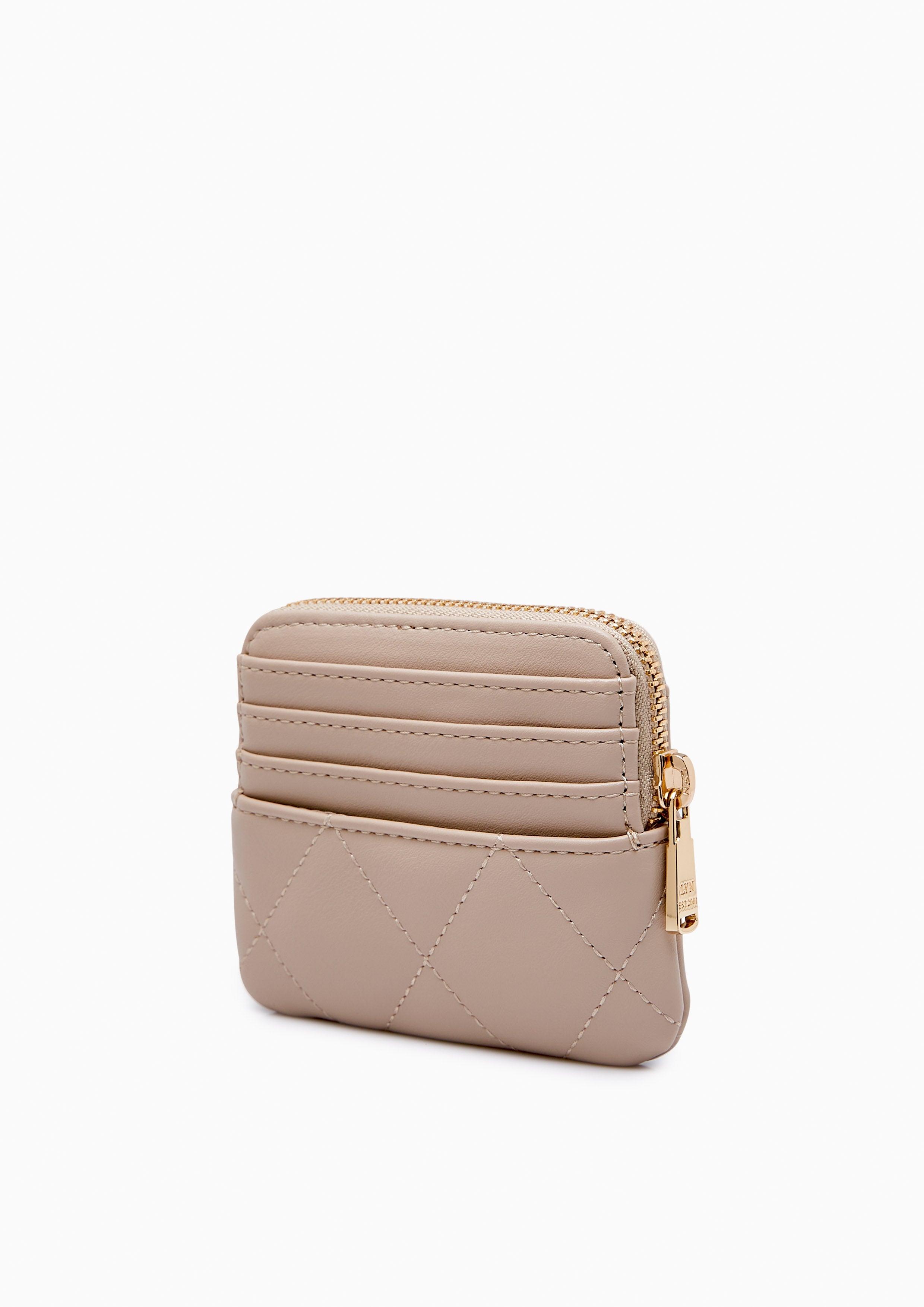 Sherlyn Zipped Coin Purse Beige - Lyn TH