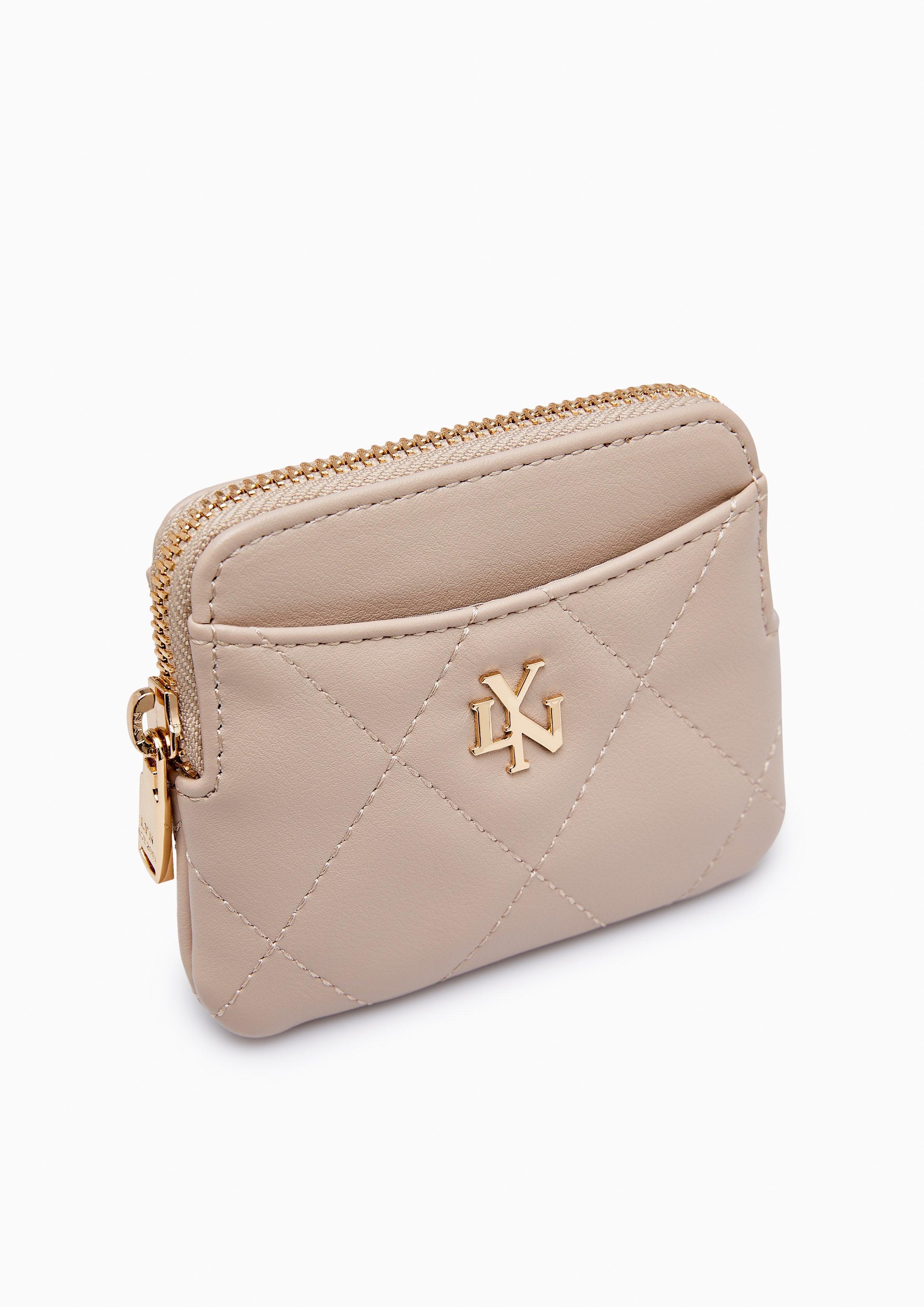 Sherlyn Zipped Coin Purse Beige - Lyn TH