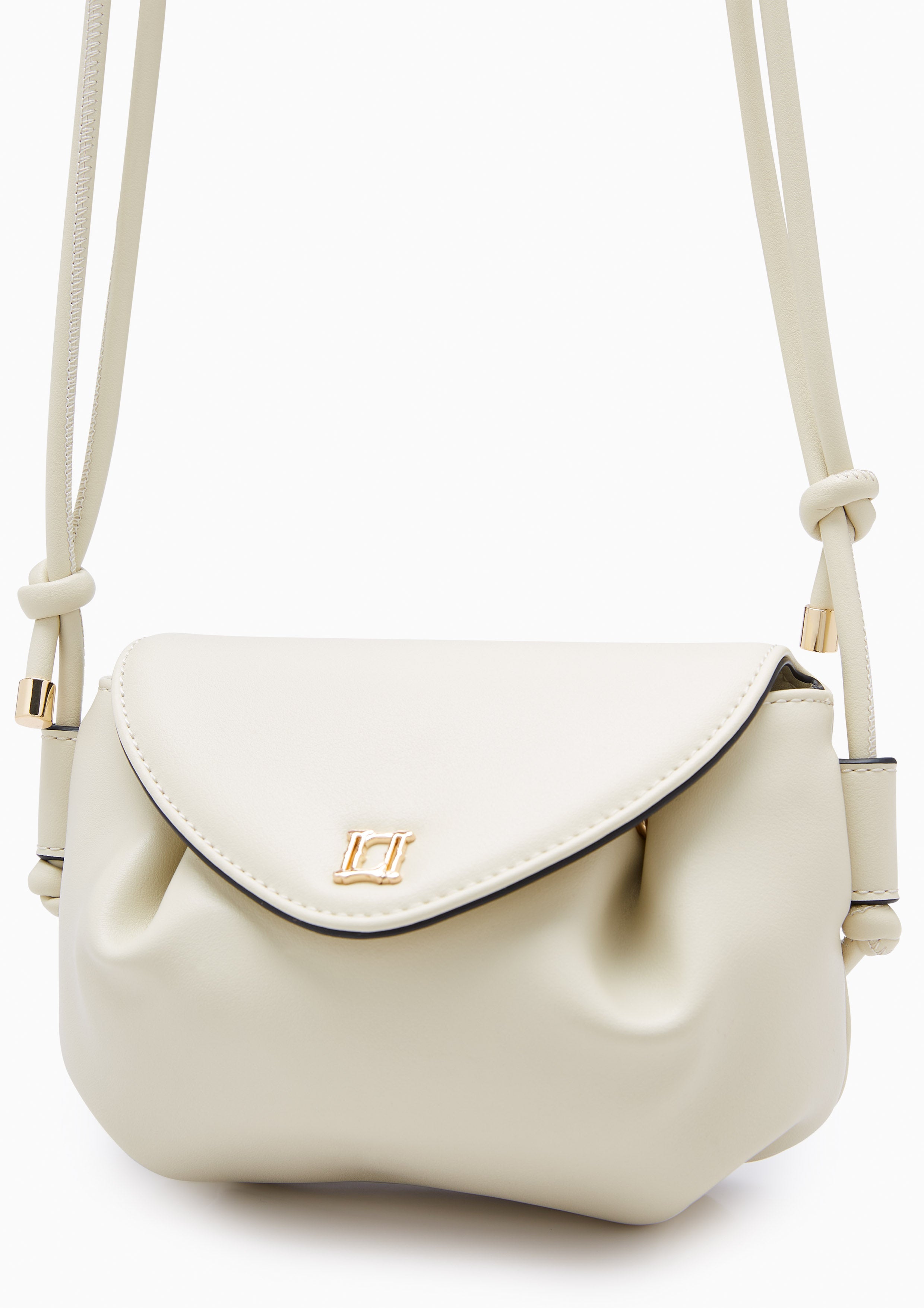 Alison Front Flap Crossbody Bag Beige - Lyn TH