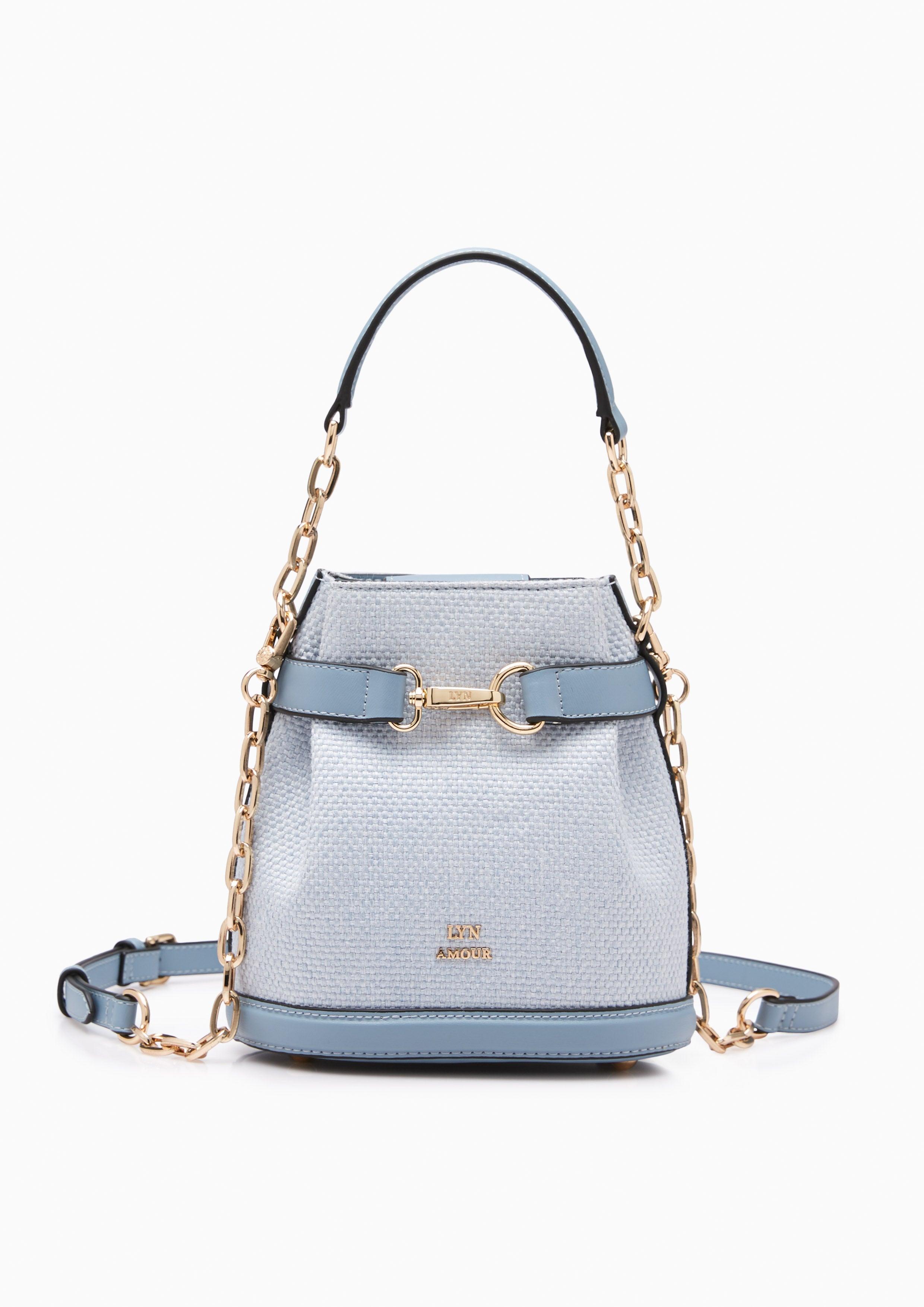 Maria Canvas Mini Bucket Bag Light Blue - Lyn TH