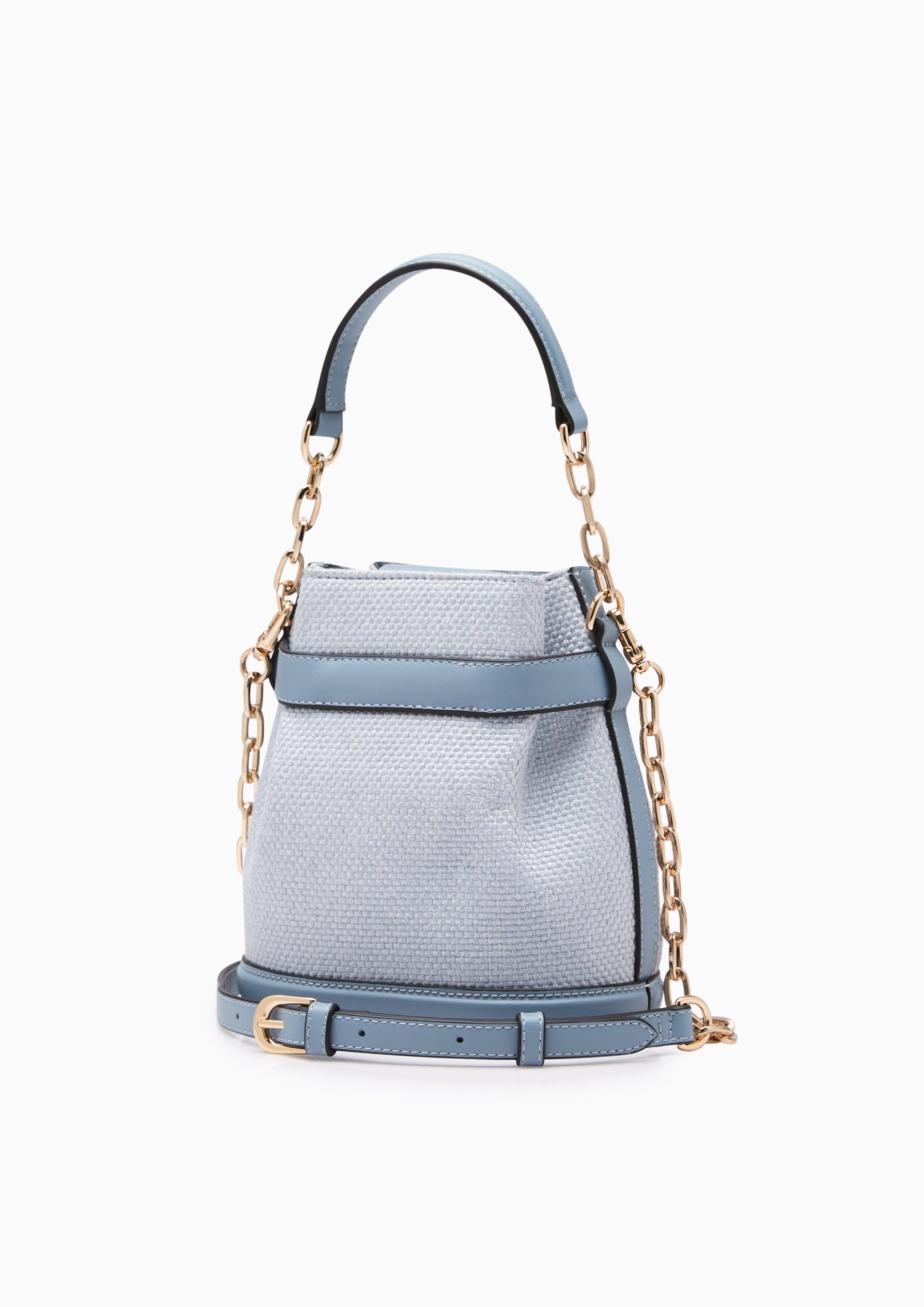 Maria Canvas Mini Bucket Bag Light Blue - Lyn TH