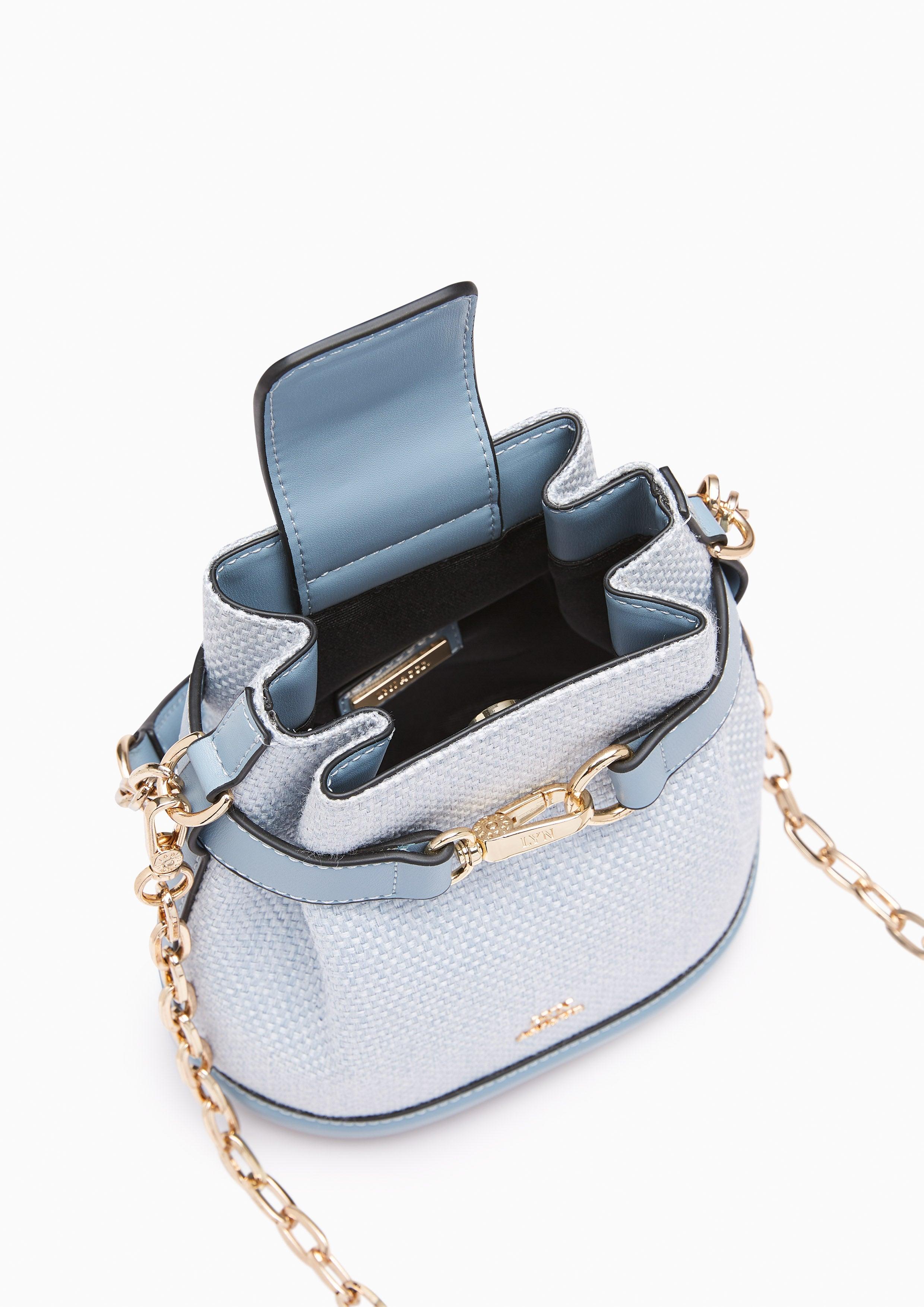 Maria Canvas Mini Bucket Bag Light Blue - Lyn TH