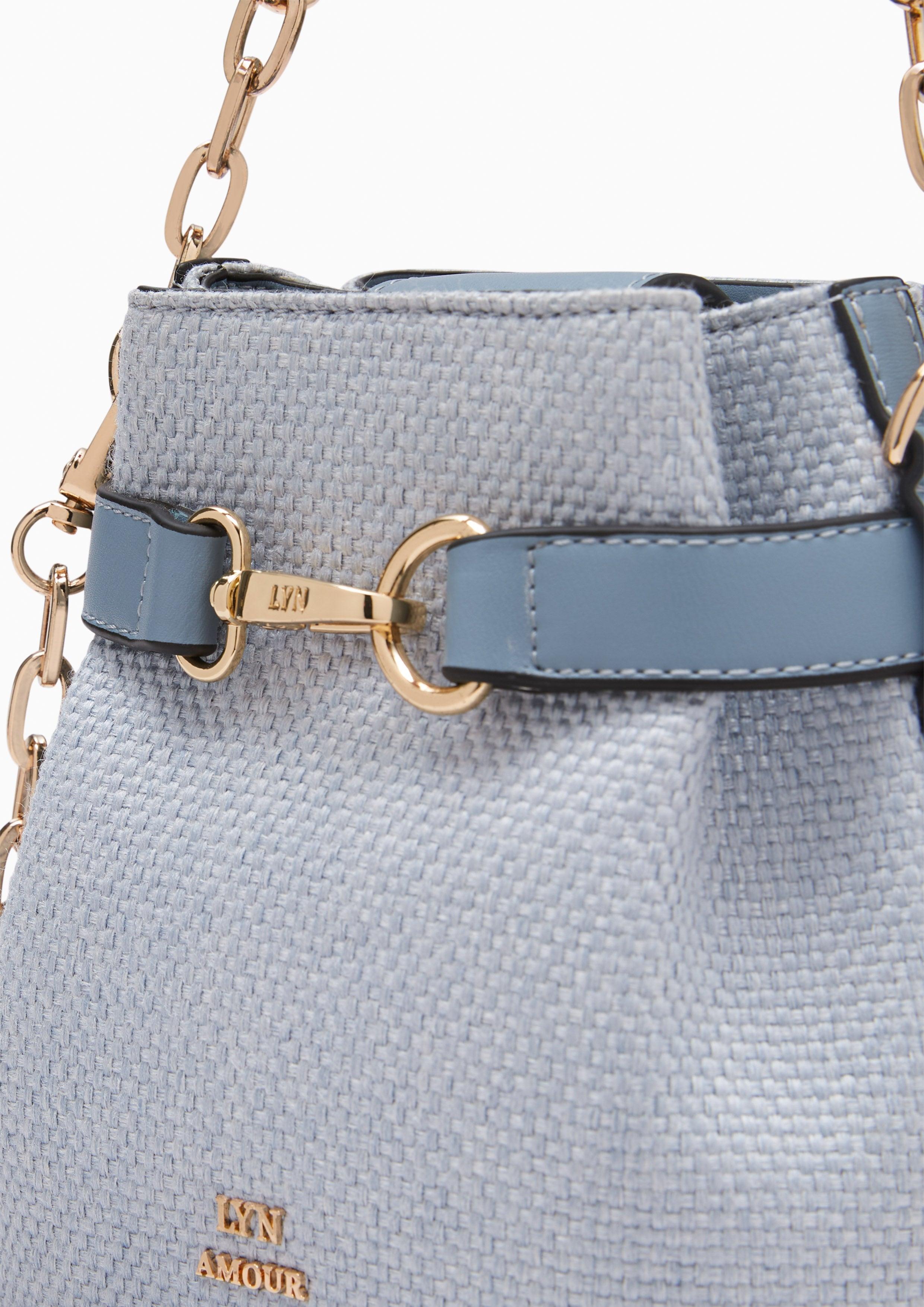 Maria Canvas Mini Bucket Bag Light Blue - Lyn TH