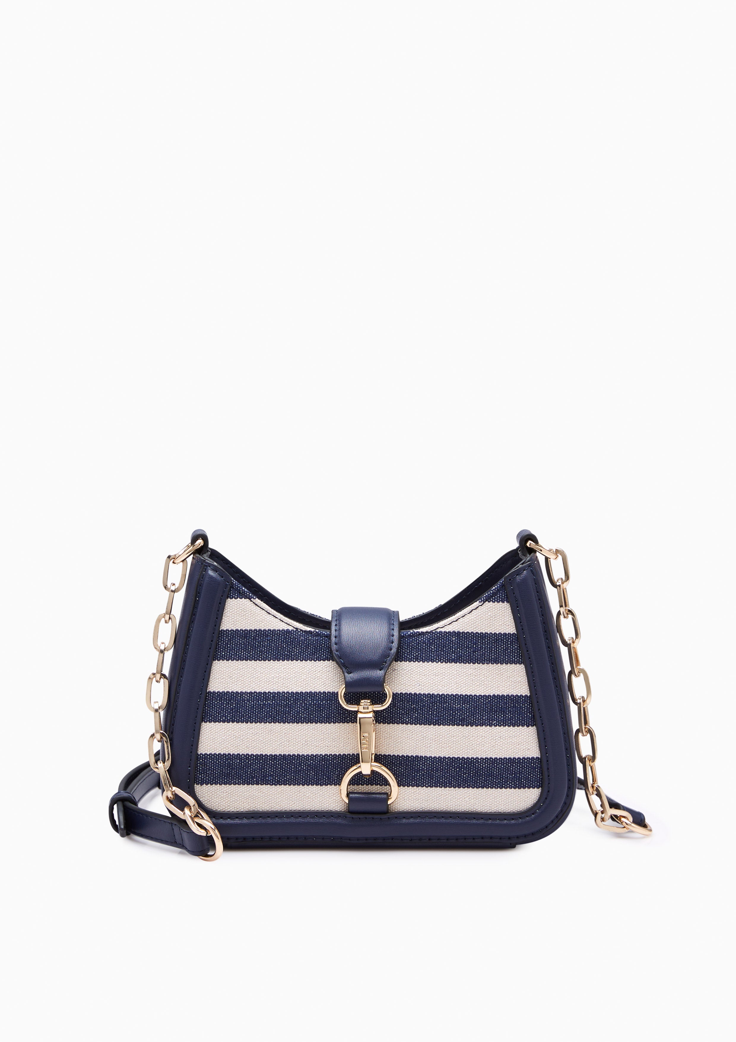 Maria Striped Mini Crossbody Bag Navy - Lyn TH