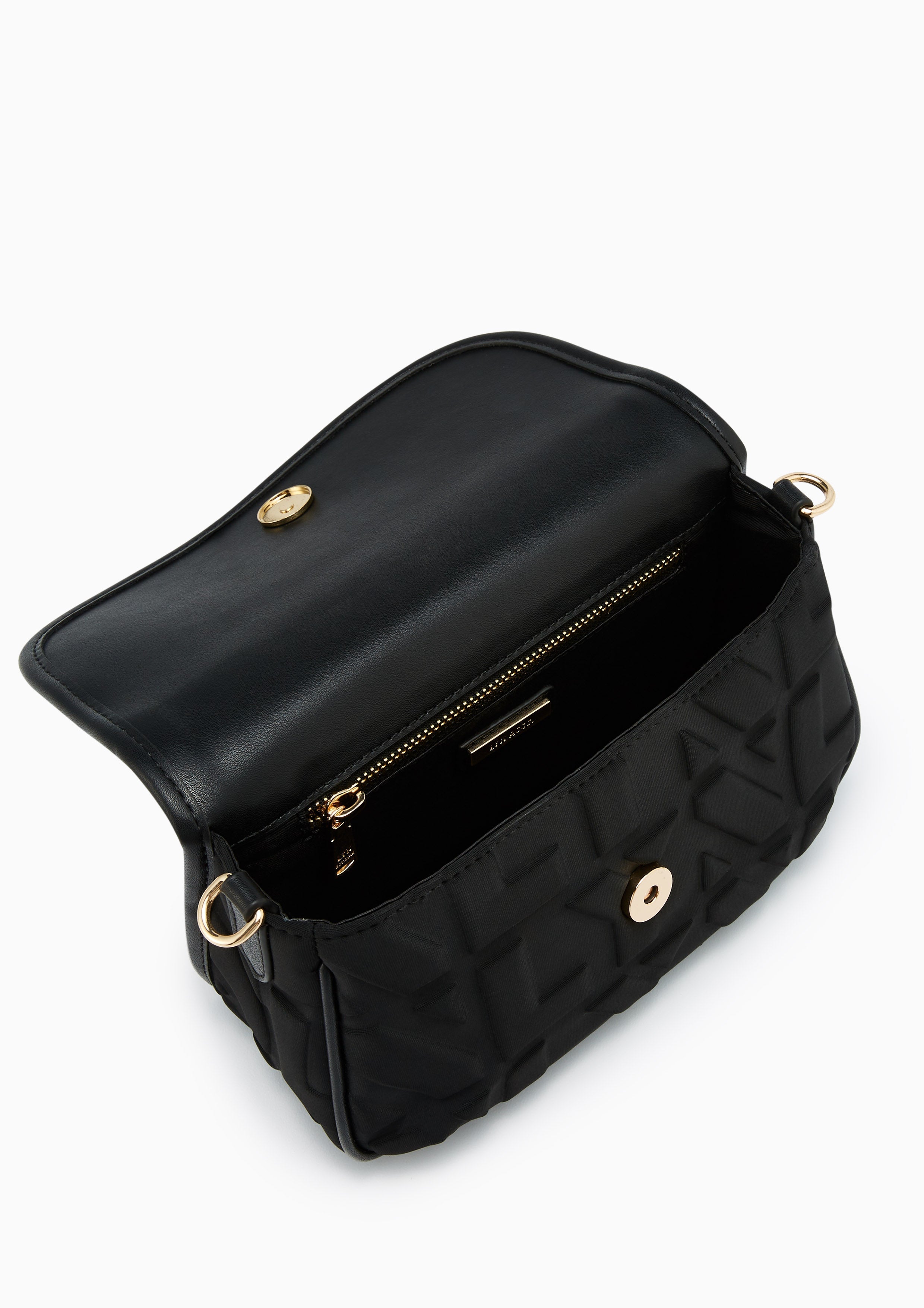 Sheen Front Flap Crossbodybag Black - Lyn TH