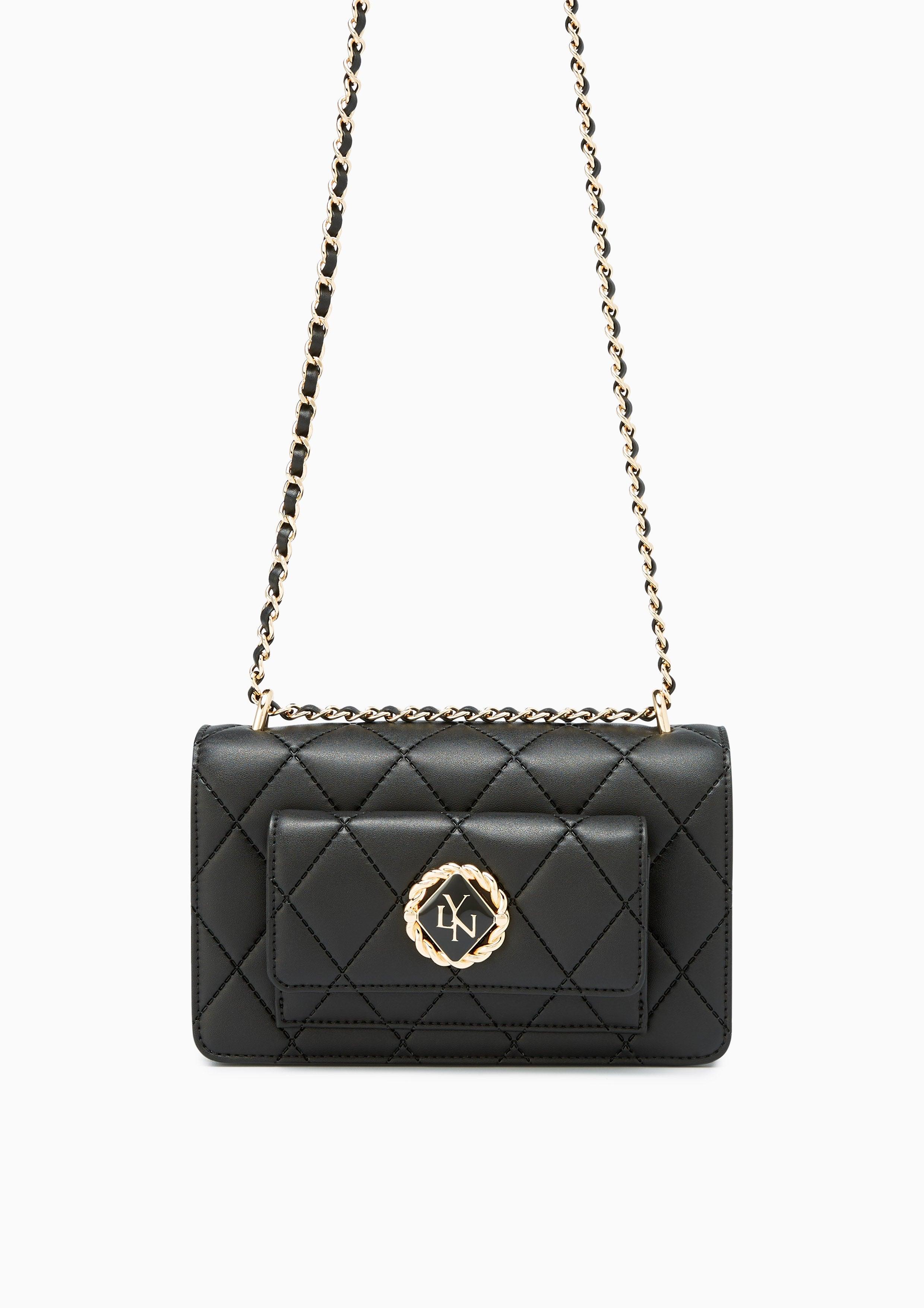 Emma Clutch With Chain Black - Lyn TH