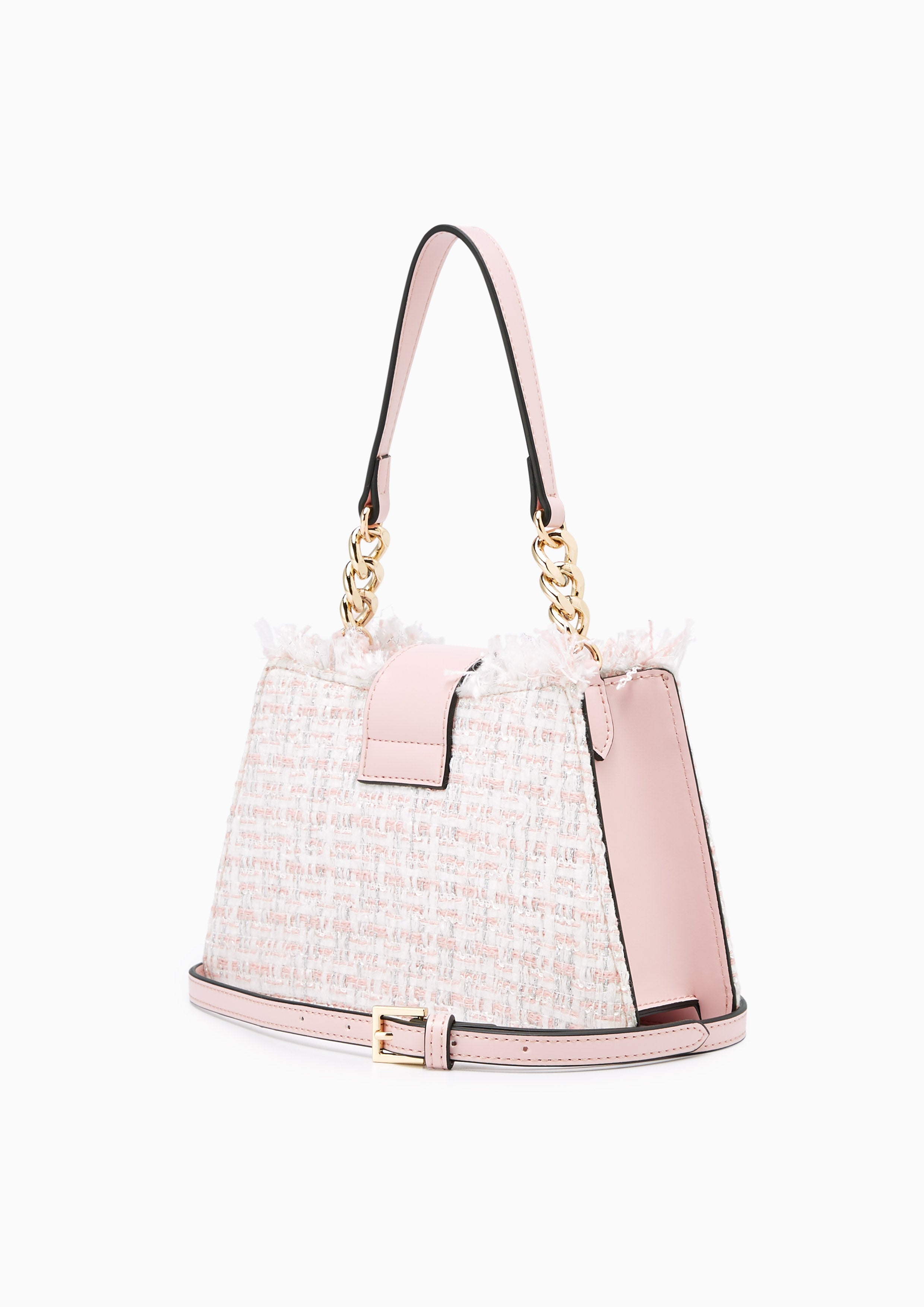 Twilla Tweed Plain Crossbody Bag Pink - Lyn TH